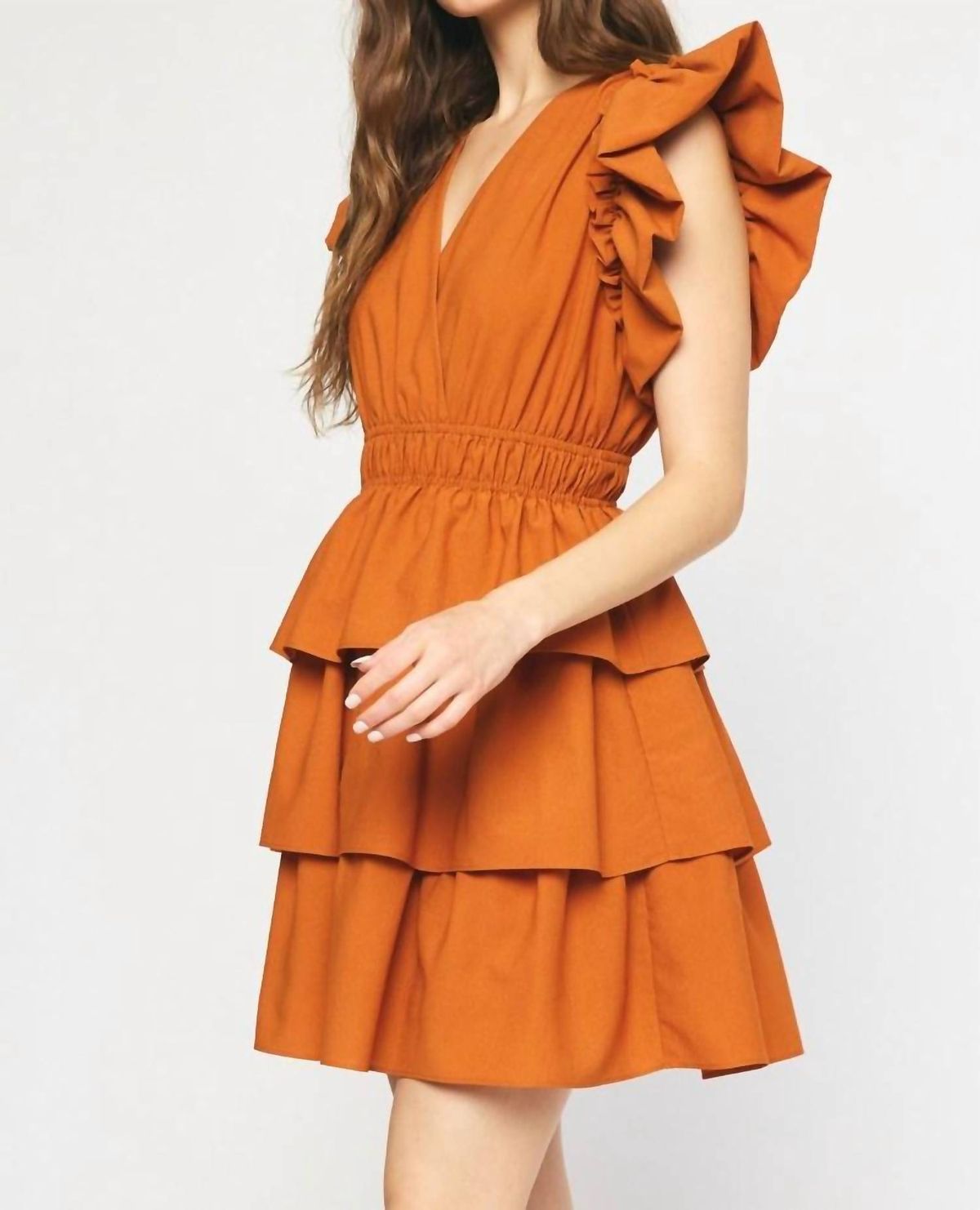 Style 1-29192517-892 entro Size M Sheer Orange Cocktail Dress on Queenly