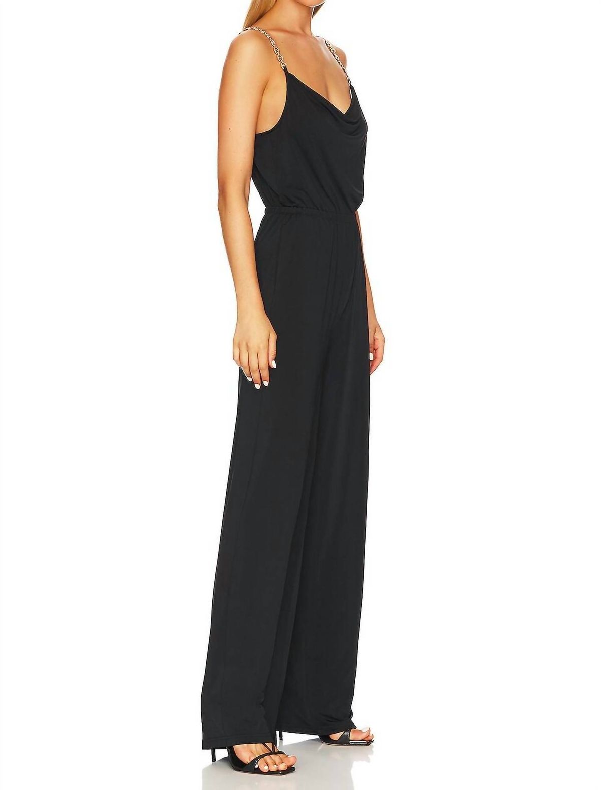 Style 1-2955840876-149 L'Agence Size L Black Formal Jumpsuit on Queenly