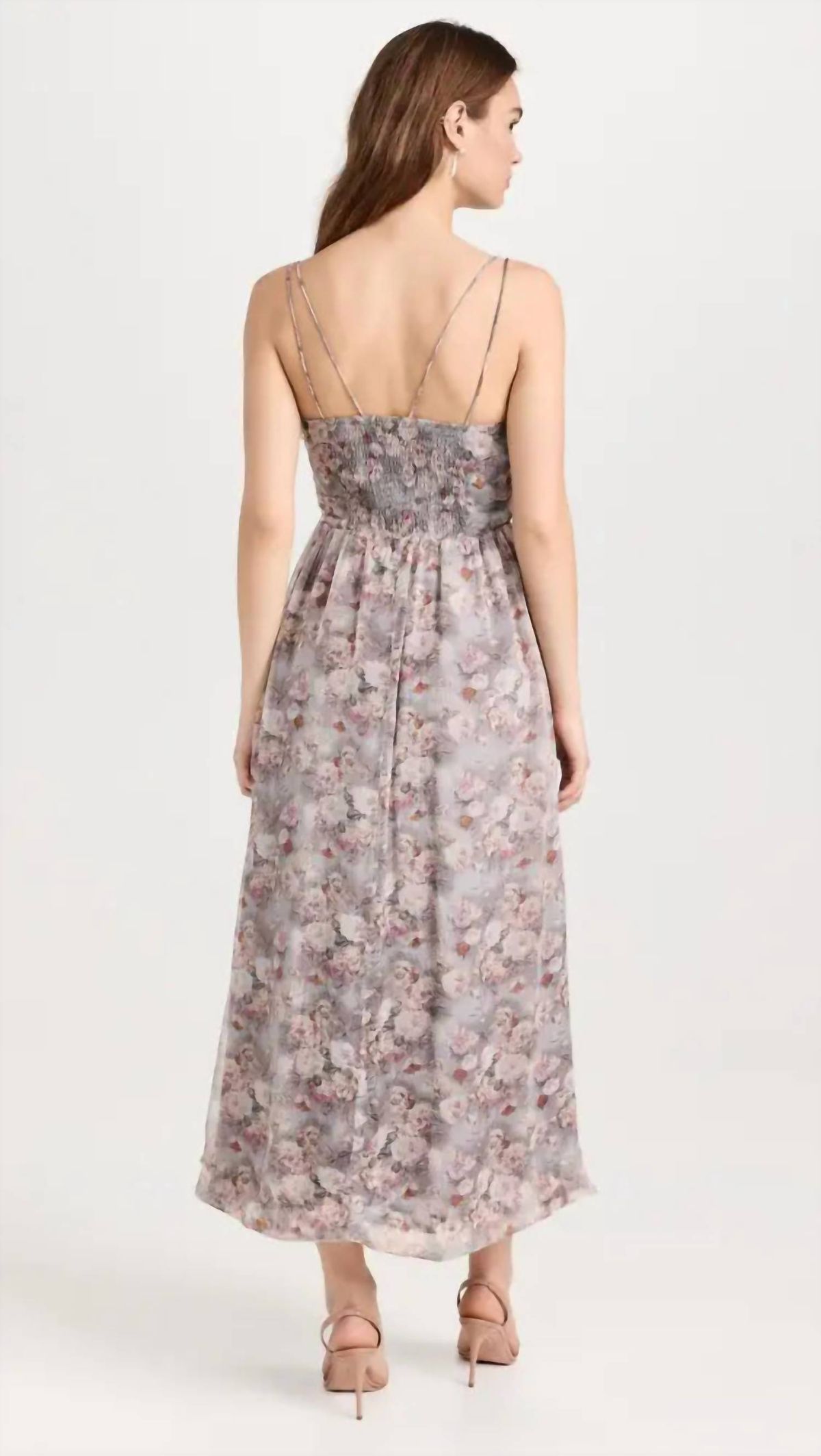 Style 1-359378716-3236 En Saison Size S Floral Gray Cocktail Dress on Queenly