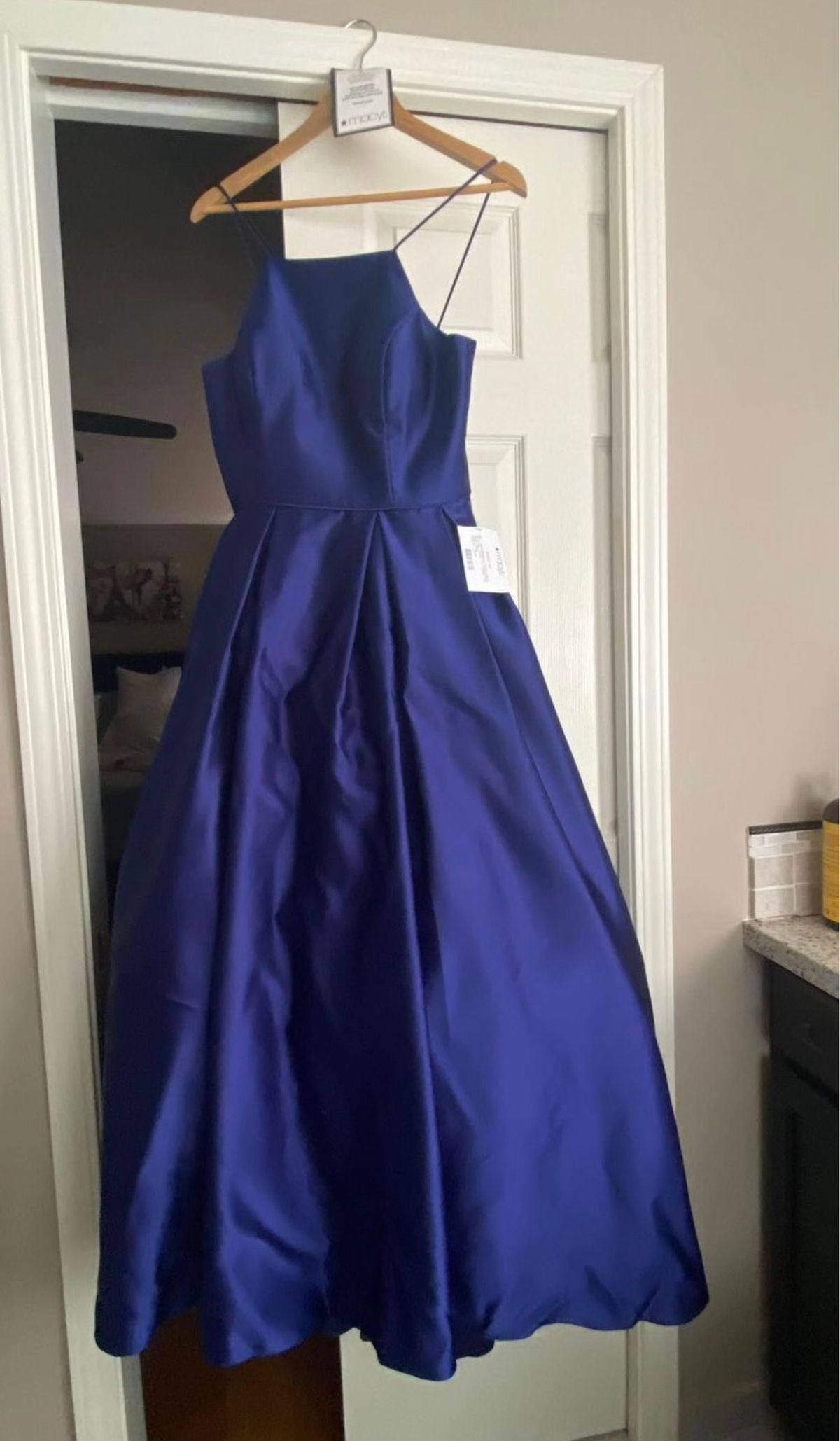 Betsy and Adam Size 10 Prom Blue Ball Gown on Queenly