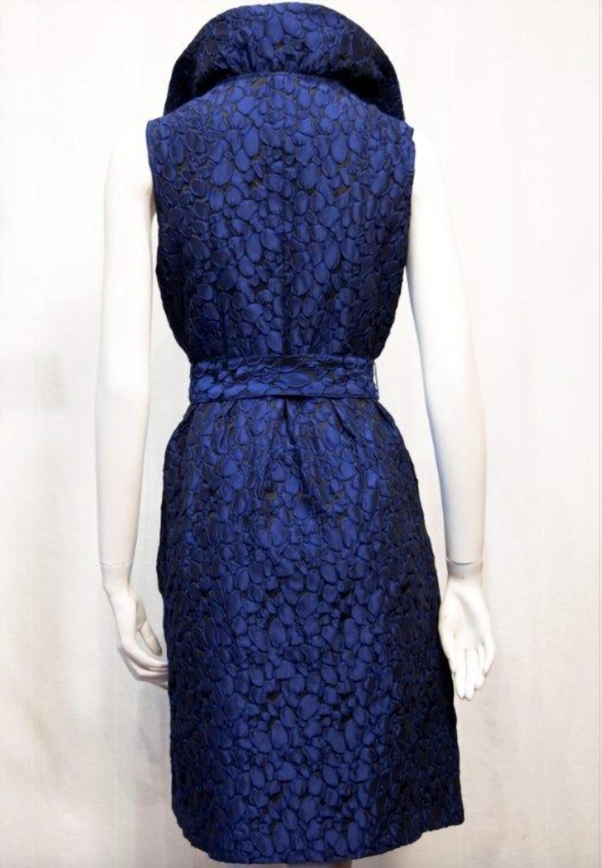 Style 1-3753706349-74 Samuel Dong Size S High Neck Royal Blue Cocktail Dress on Queenly