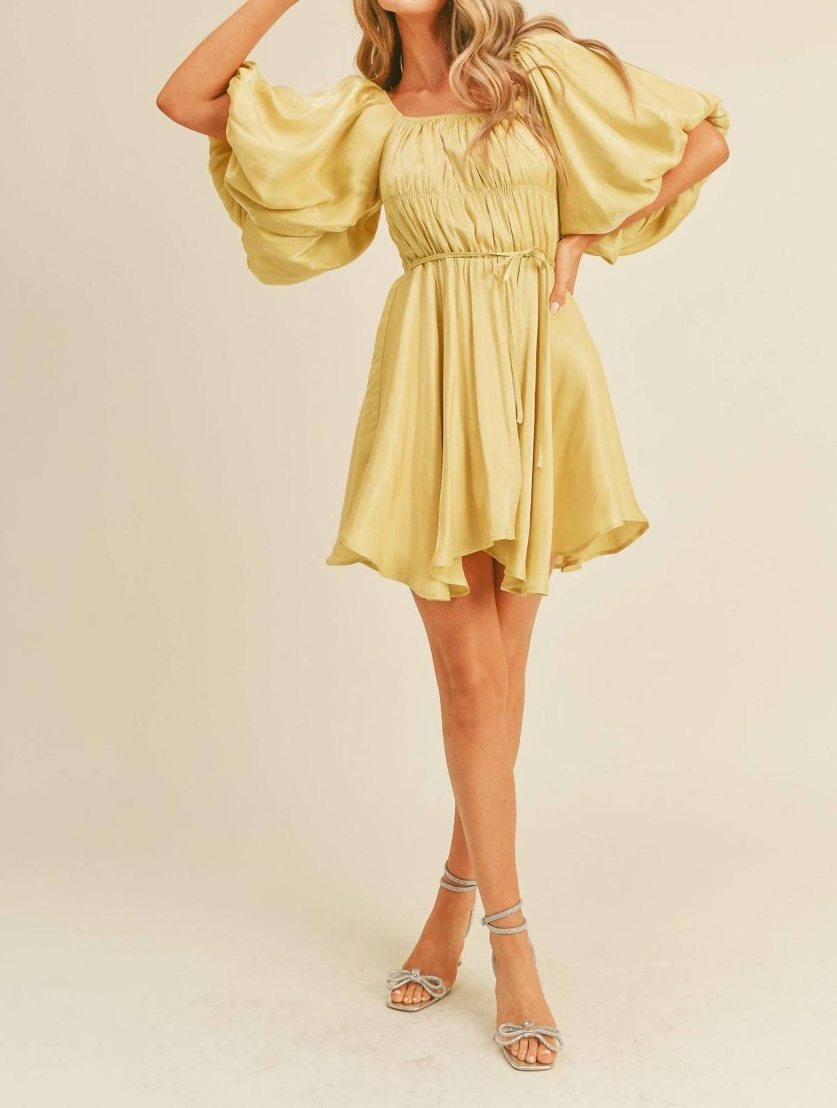 Style 1-3805312424-2696 &merci Size L Yellow Cocktail Dress on Queenly