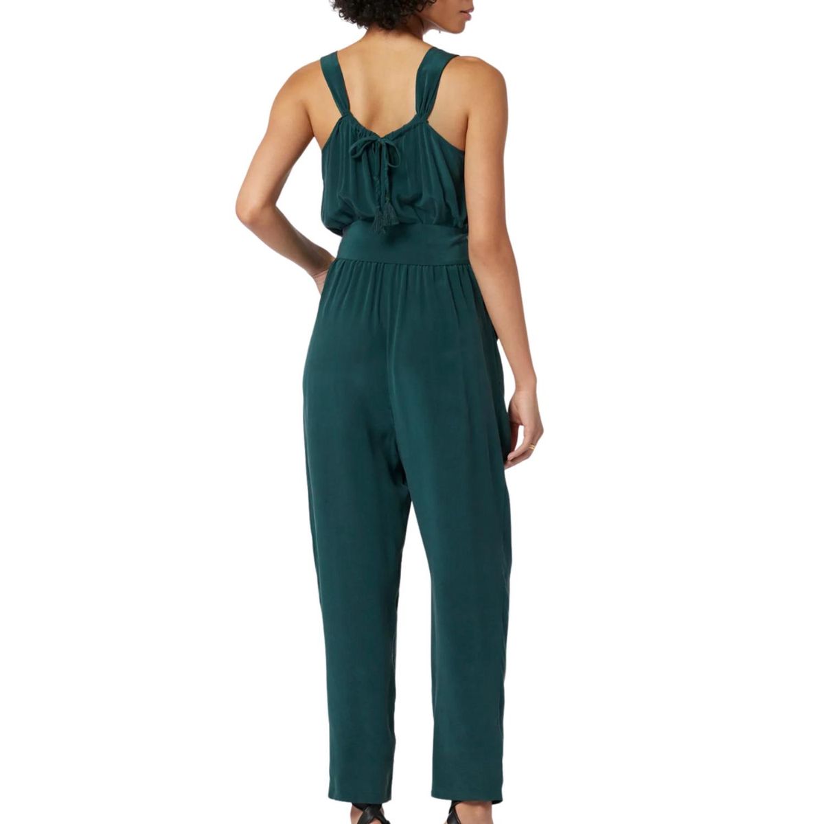 Style 1-611274713-3236 Joie Size S Satin Green Formal Jumpsuit on Queenly