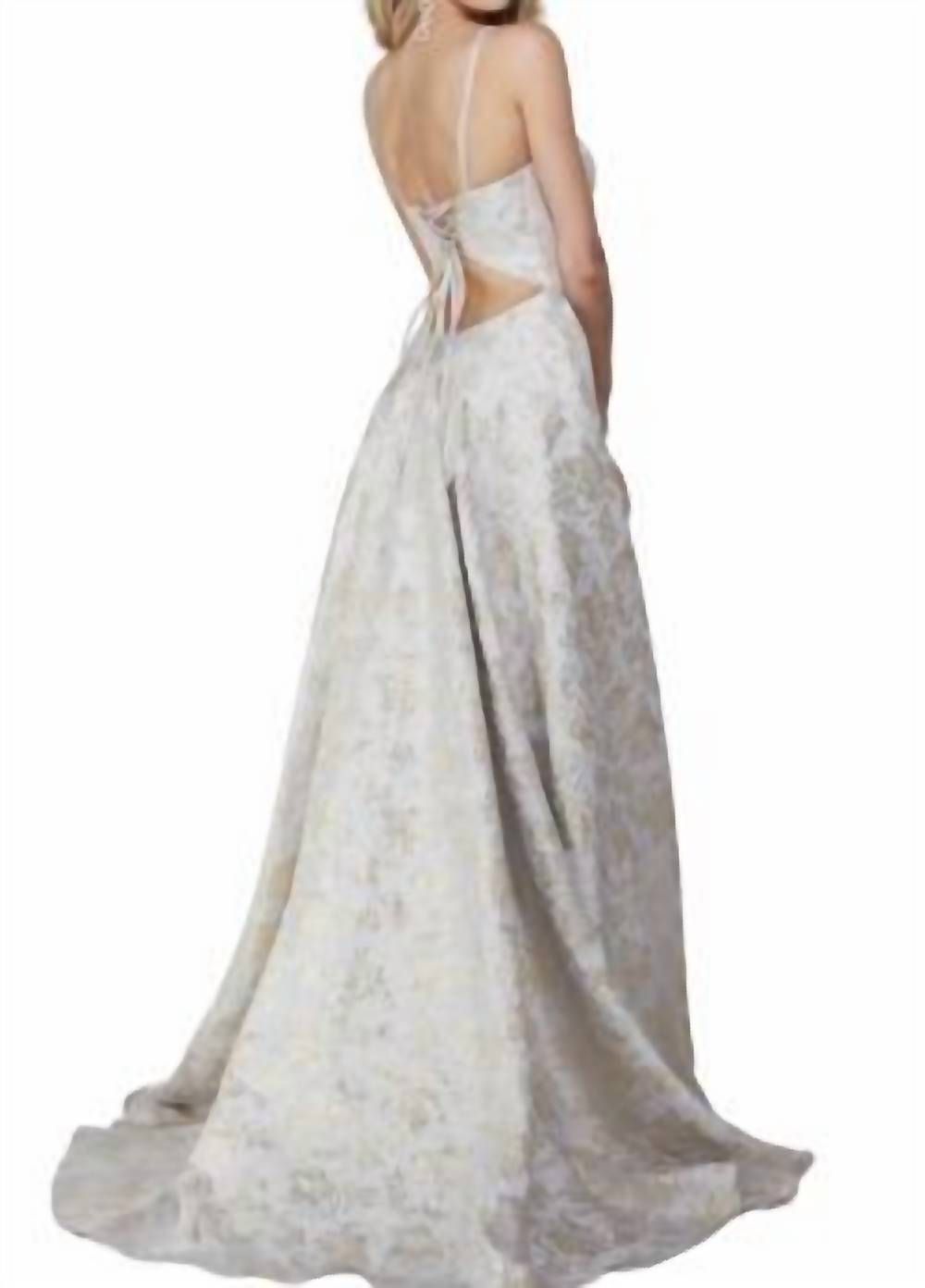 Style 1-718774303-649 ALYCE PARIS Size 2 Plunge Light Blue Ball Gown on Queenly