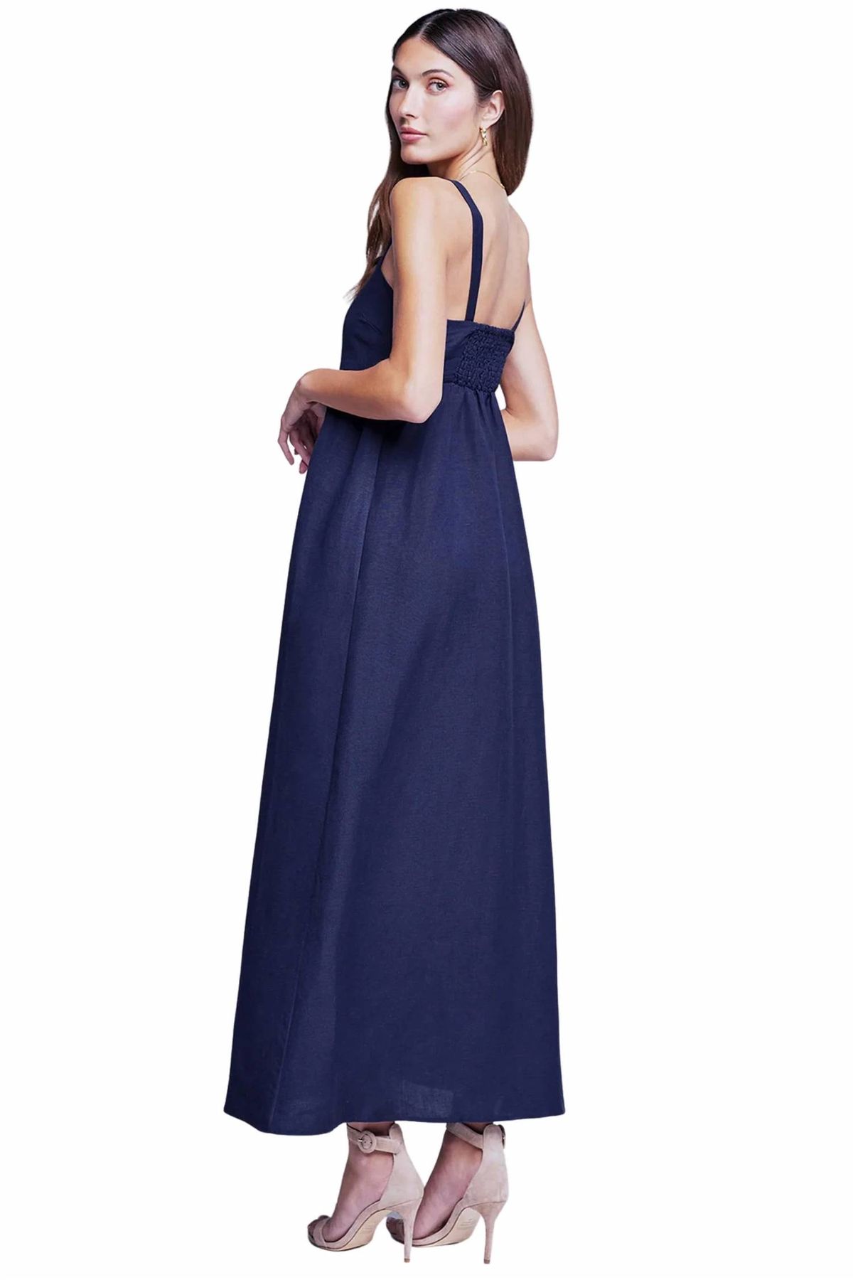 Style 1-954270950-649 L'Agence Size 2 Navy Blue Floor Length Maxi on Queenly