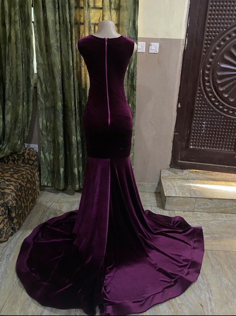 Size 4 Prom Purple Mermaid Dress on Queenly