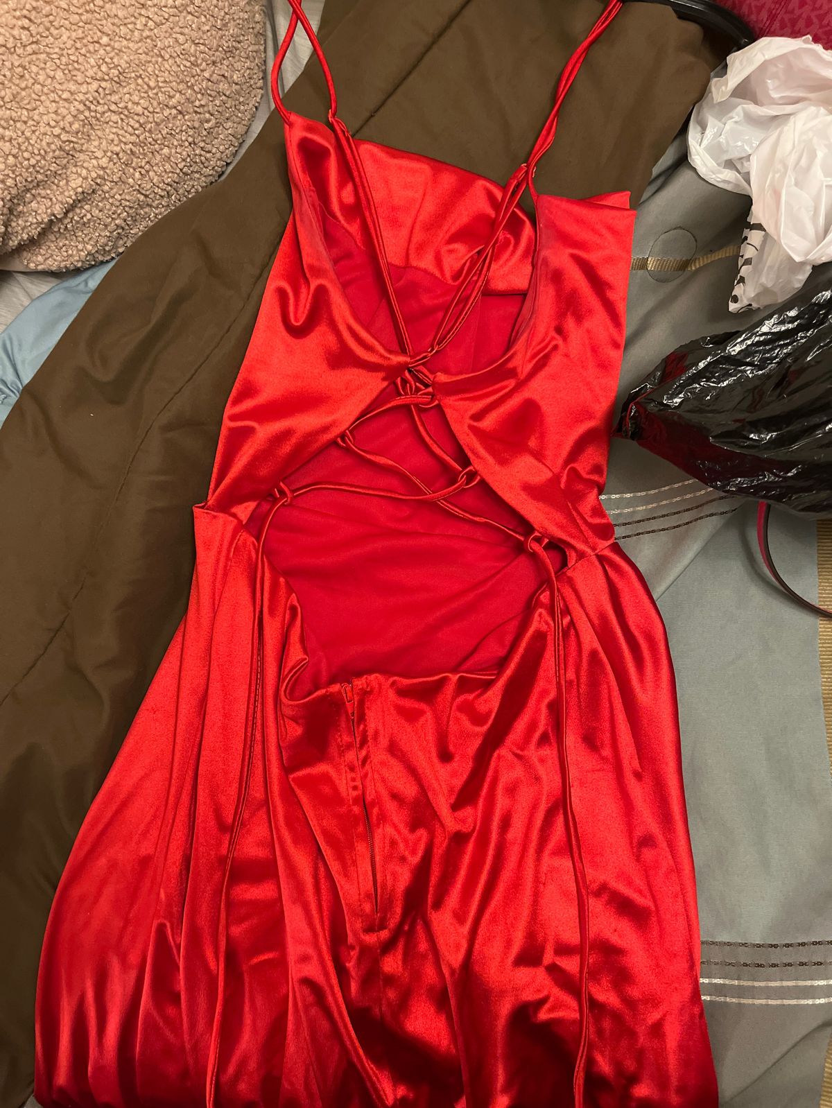 B. Darlin Size 14 Plunge Red Mermaid Dress on Queenly