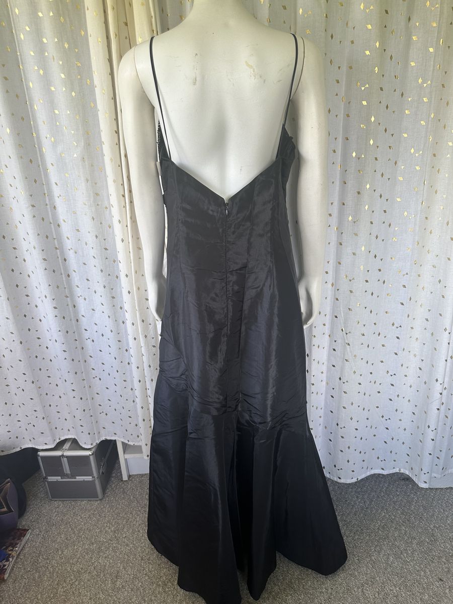 Ceci USA Size XL Prom Plunge Black Mermaid Dress on Queenly
