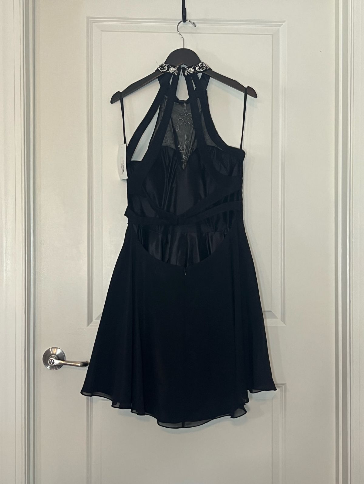 Alyce Paris Size 14 Prom Halter Black Cocktail Dress on Queenly
