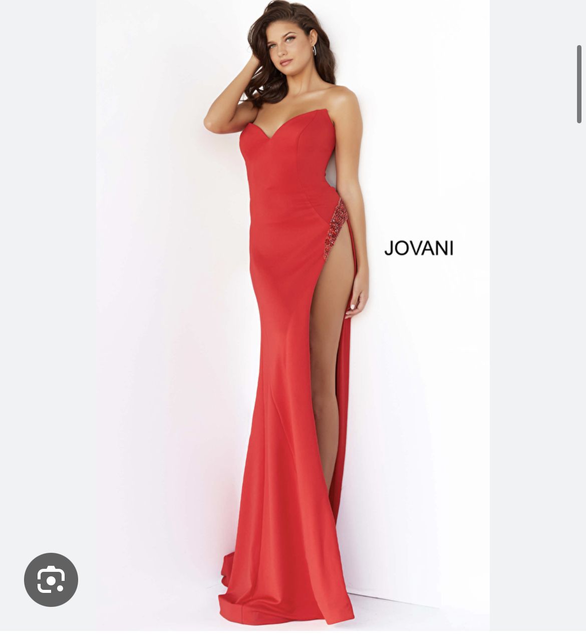 Jovani Size 2 Pageant Red Side Slit Dress on Queenly