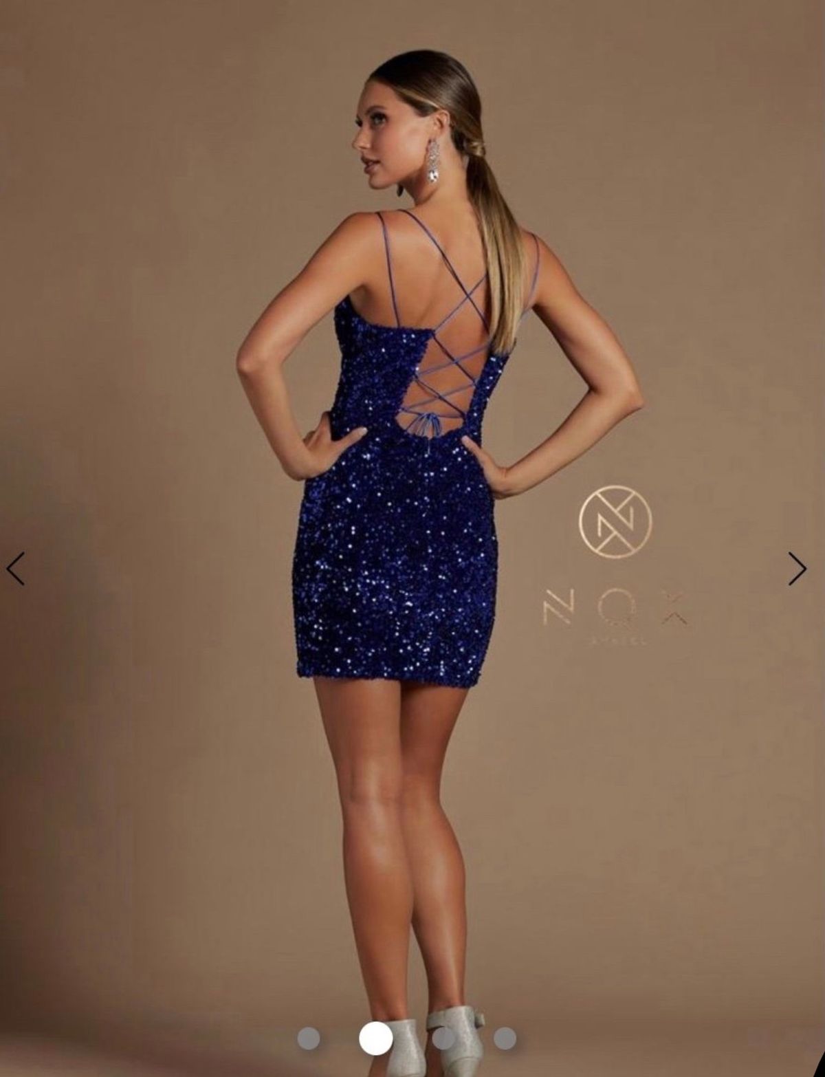 Nox Size 6 Prom Plunge Blue Cocktail Dress on Queenly