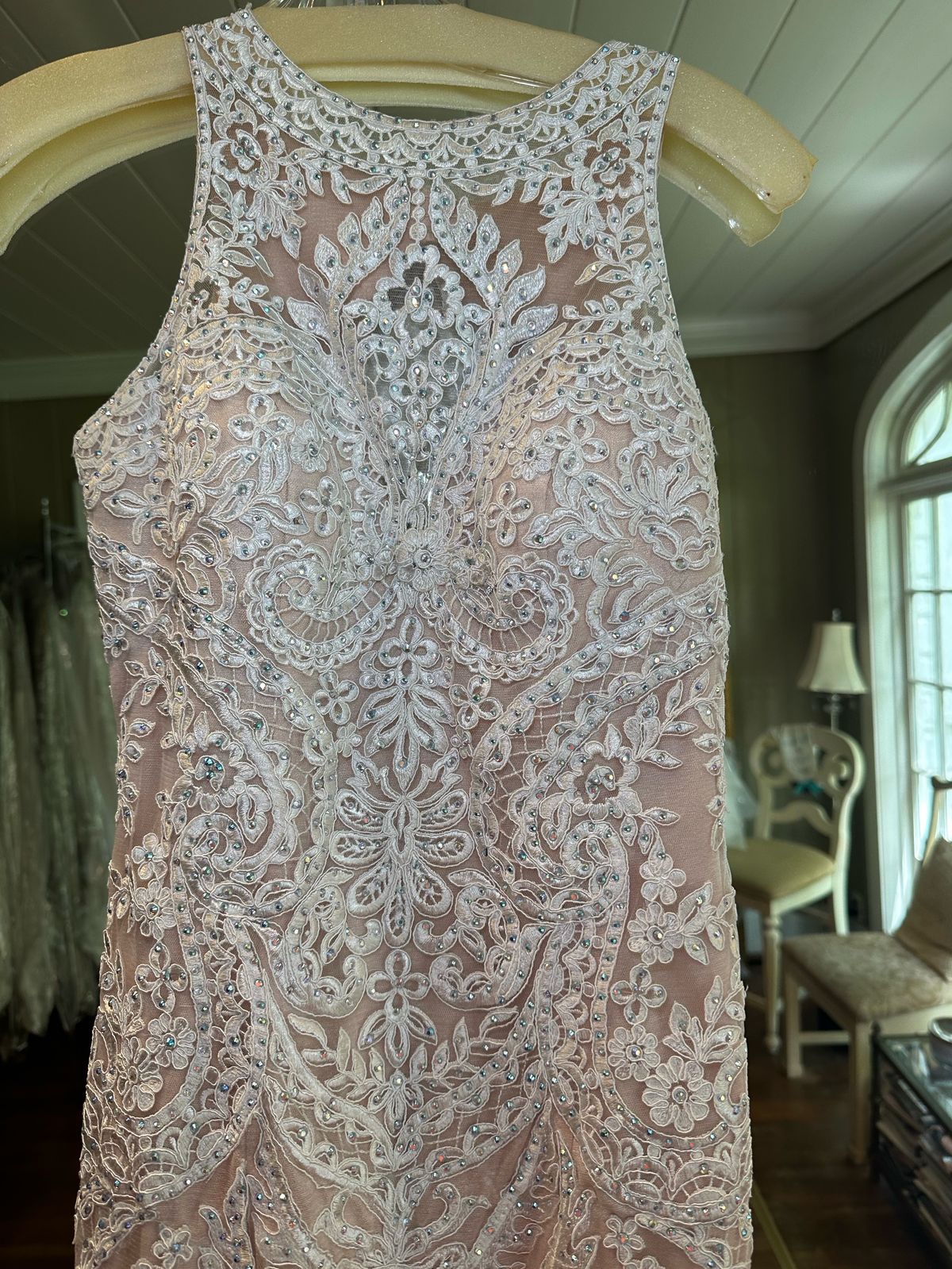 GIGI Designs Size 2 High Neck White Mermaid Dress on Queenly