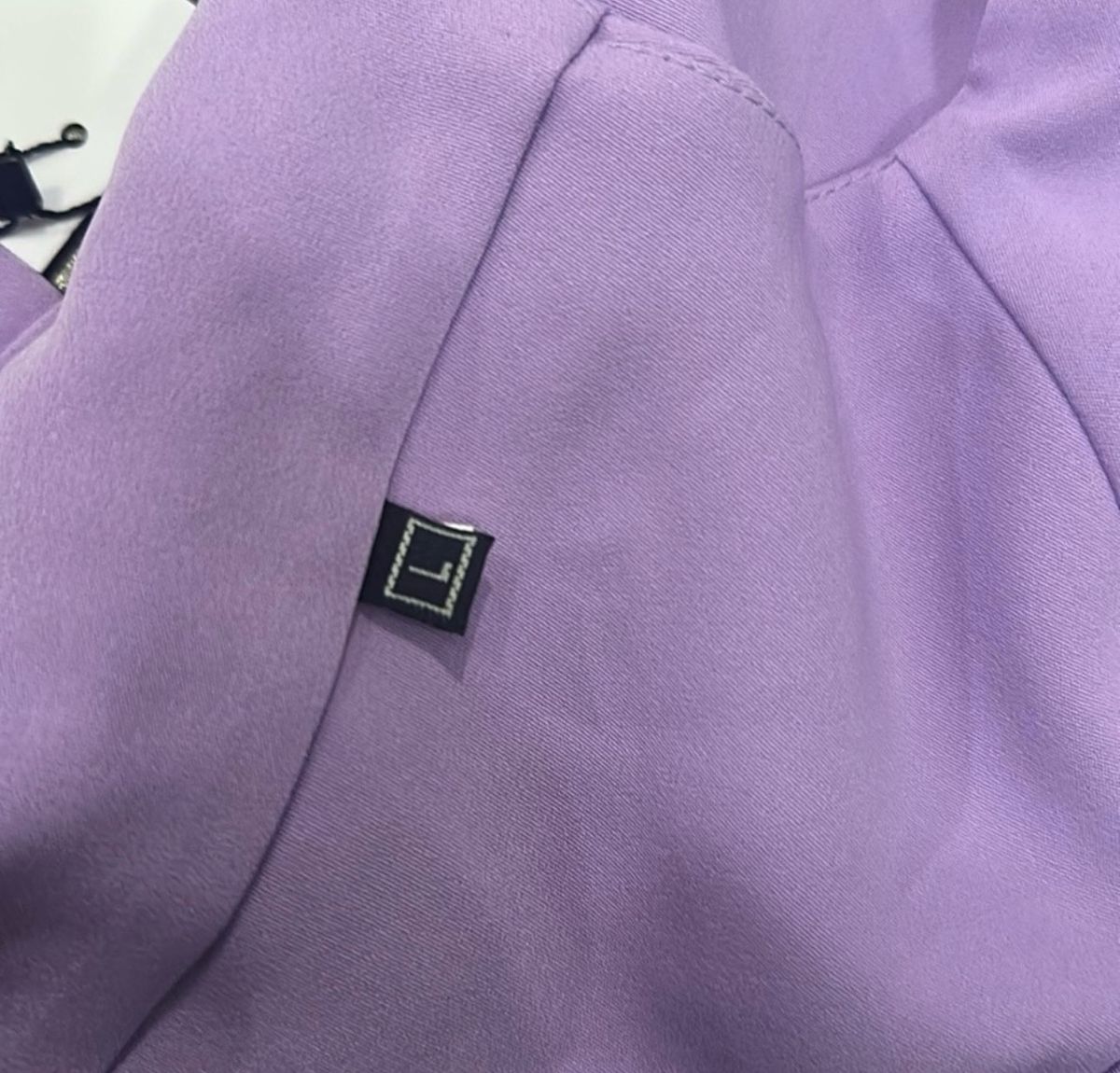 Elagia Size L Nightclub Plunge Purple Formal Jumpsuit on Queenly