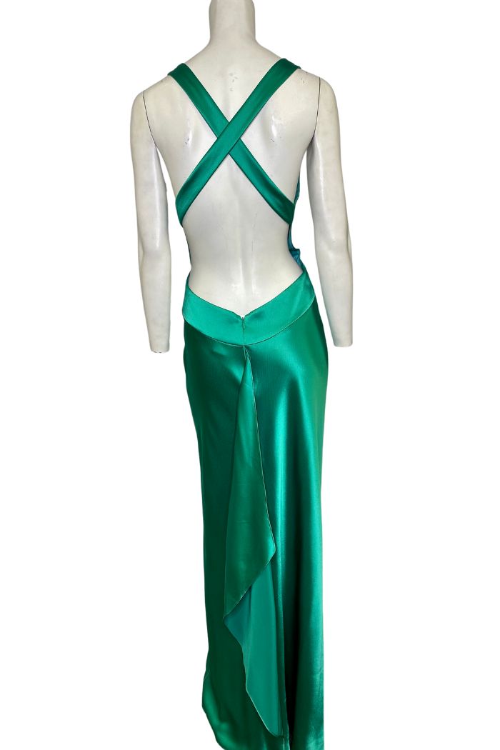Style D43 Issue New York Size 8 Prom Emerald Green Floor Length Maxi on Queenly