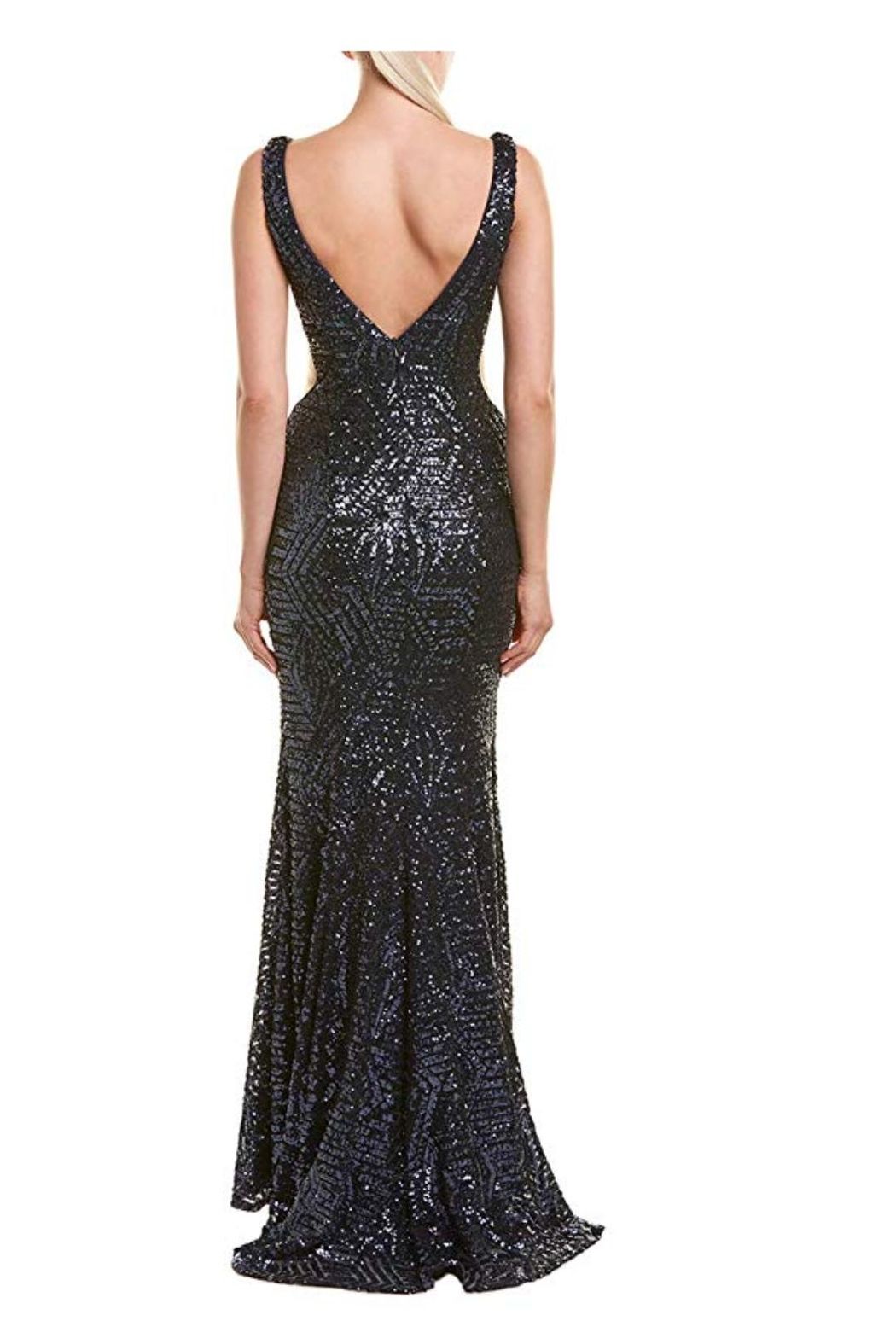 Style 1334 Issue New York Size 8 Prom Navy Blue Floor Length Maxi on Queenly