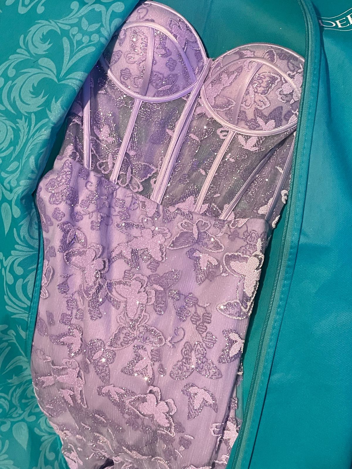 Cinderella Divine Size 2 Prom Strapless Purple Mermaid Dress on Queenly