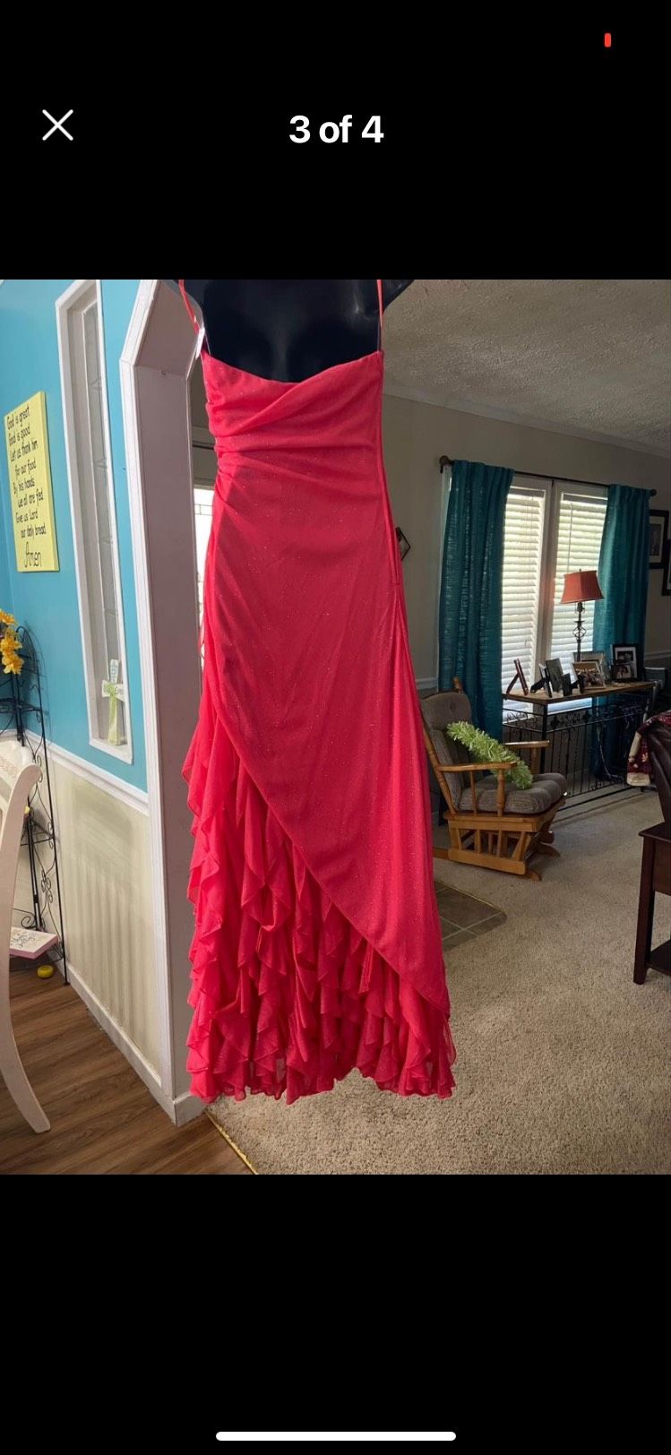 Girls Size 12 Red Floor Length Maxi on Queenly