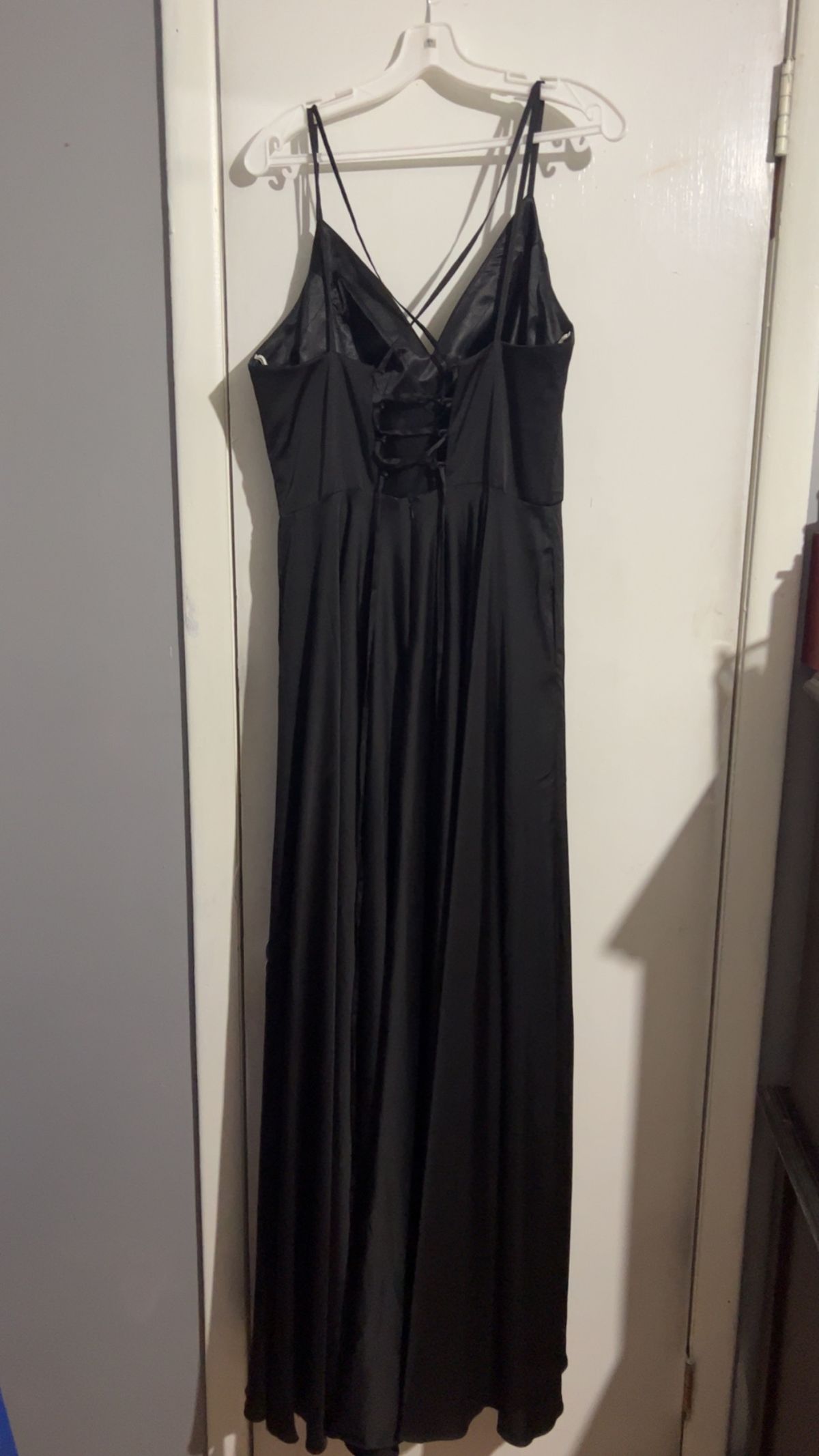 Style 4263 Size 8 Black Floor Length Maxi on Queenly