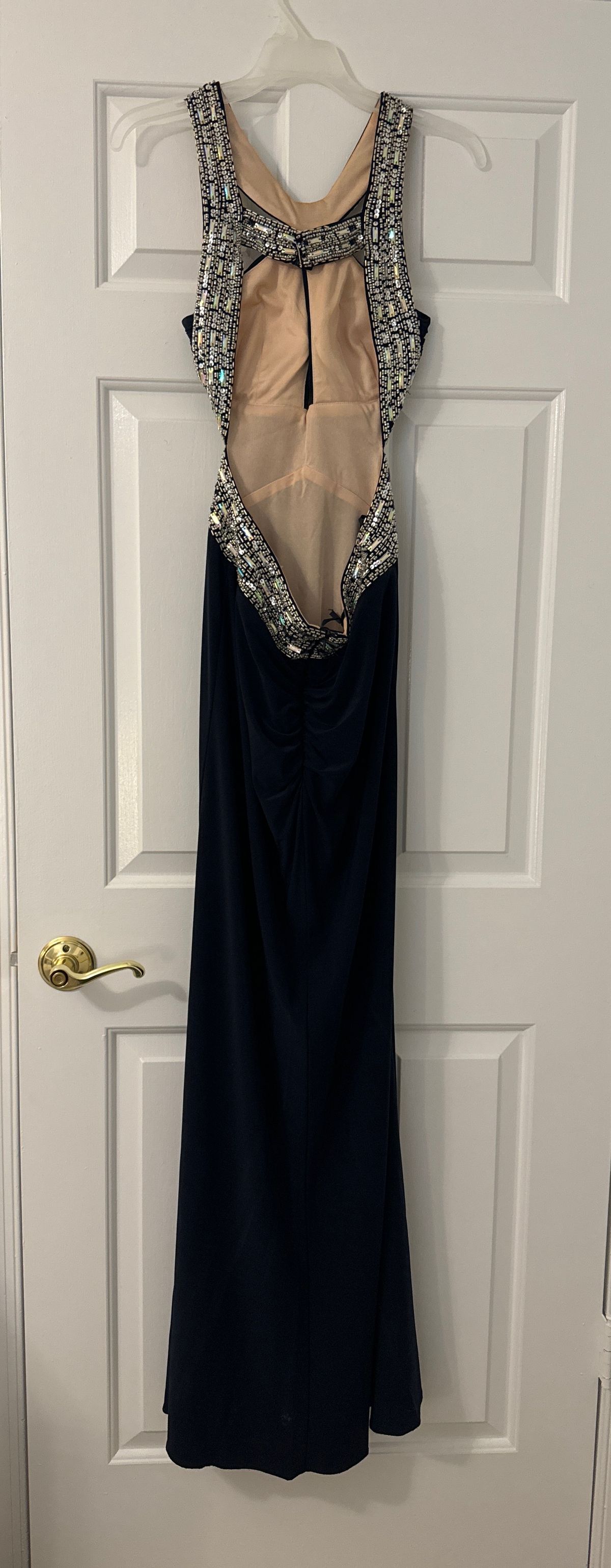 Betsy and Adam Size 2 Prom Blue Side Slit Dress on Queenly