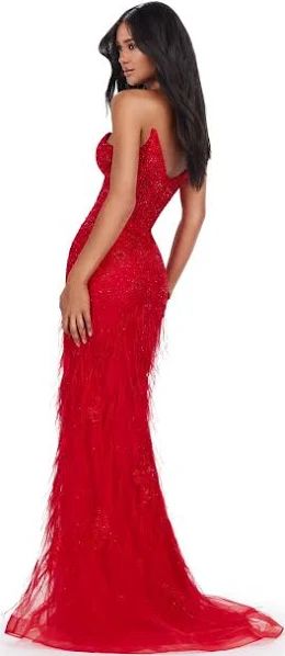 Style 11483 Ashley Lauren Size 6 Red Floor Length Maxi on Queenly