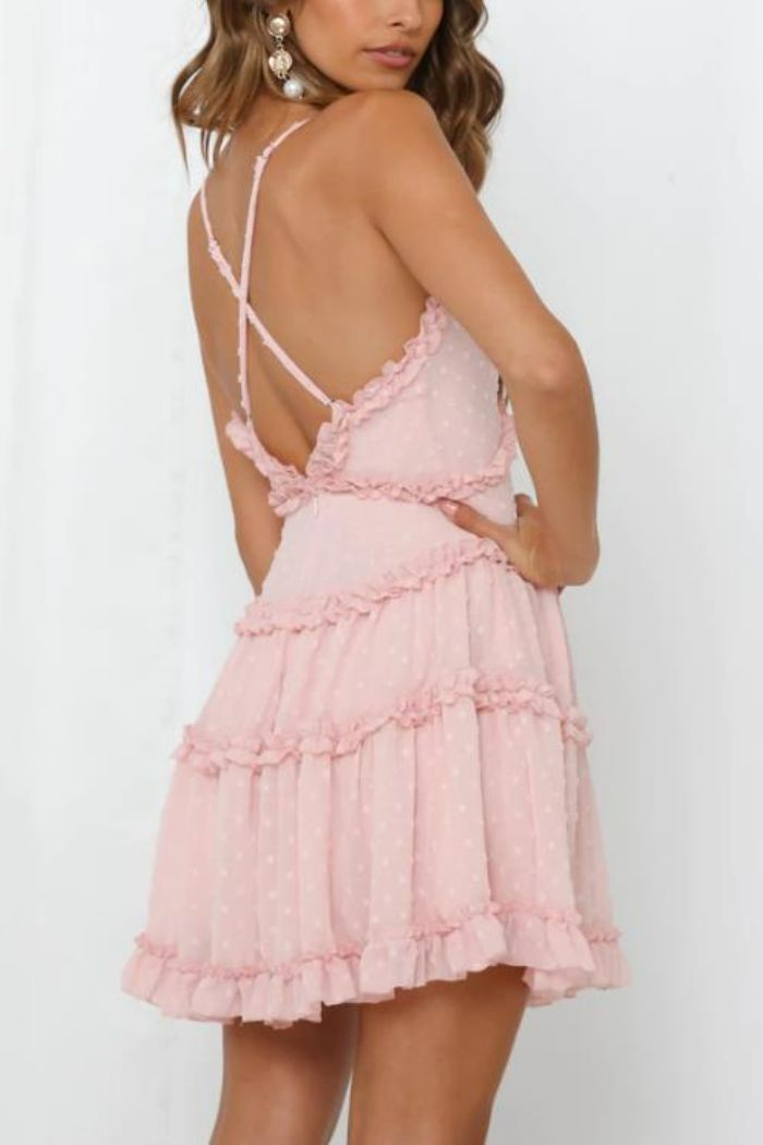 Style 62157BK36 One and Only Collective Size 00 Light Pink Cocktail Dress on Queenly