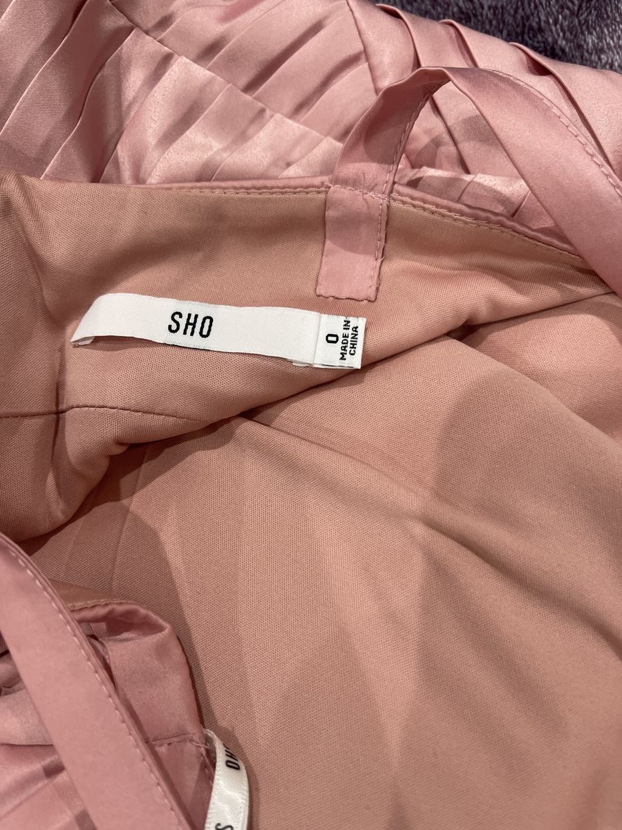 Tadashi Shoji Size 0 Prom High Neck Pink Floor Length Maxi on Queenly