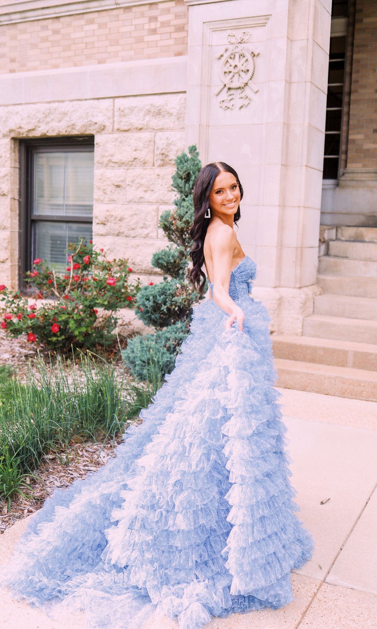 Style 55981 Sherri Hill Size 0 Blue Ball Gown on Queenly