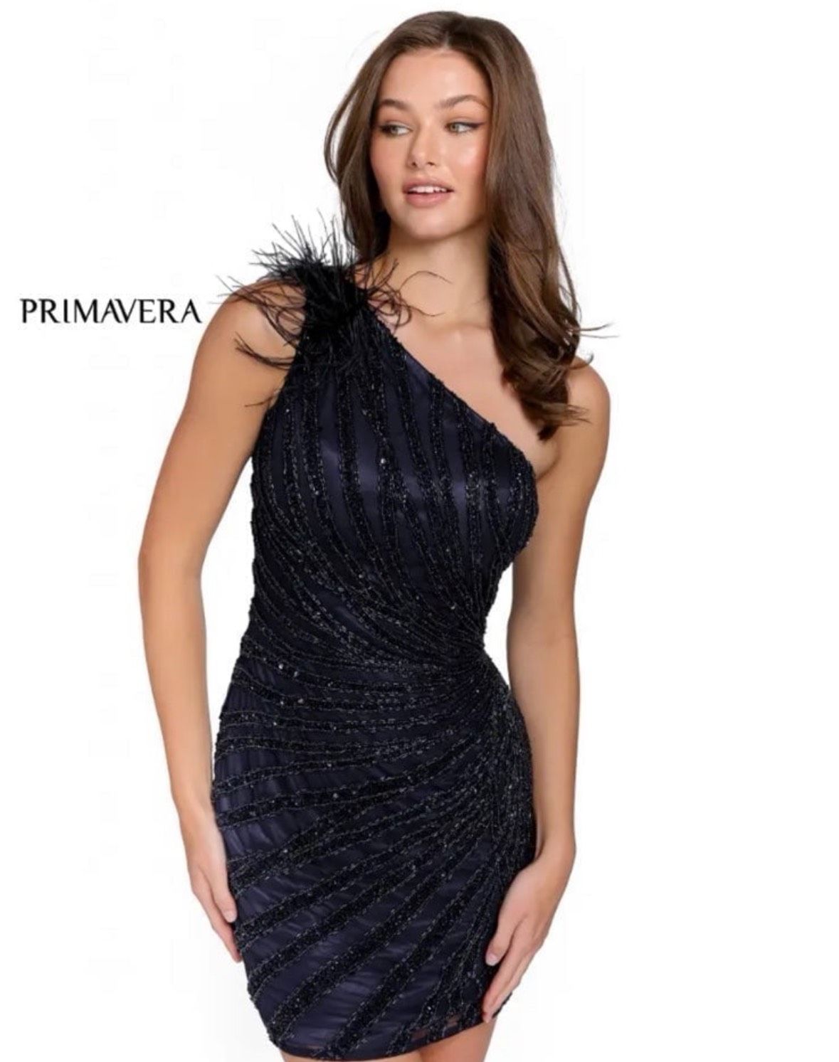Primavera Plus Size 18 Prom One Shoulder Blue Cocktail Dress on Queenly