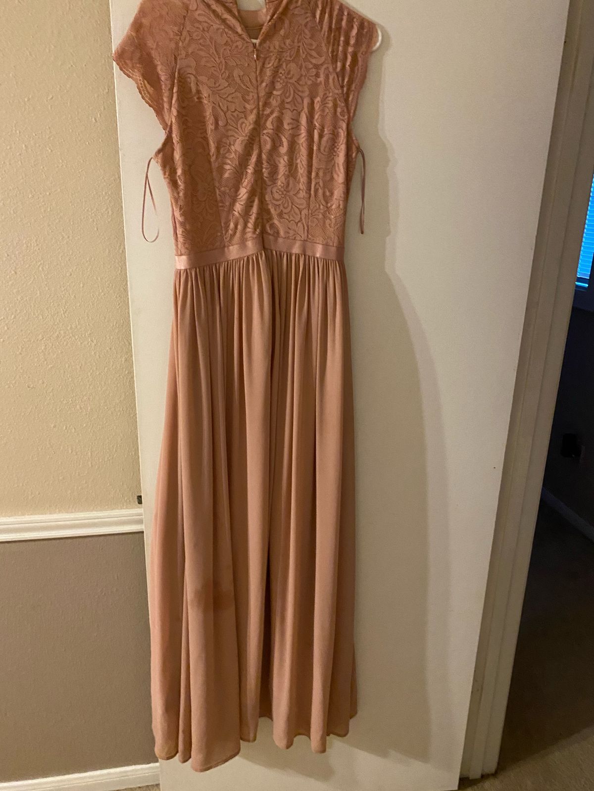 Size M Nude Floor Length Maxi on Queenly