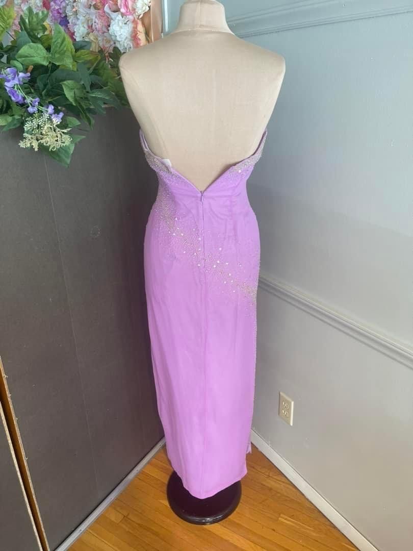 Size 4 Prom Strapless Purple Floor Length Maxi on Queenly