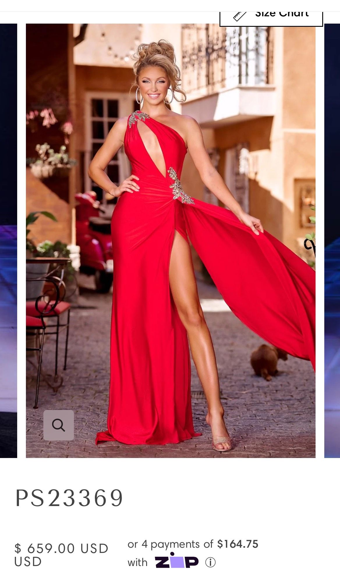 Portia and Scarlett Size 2 Prom One Shoulder Red A-line Dress on Queenly