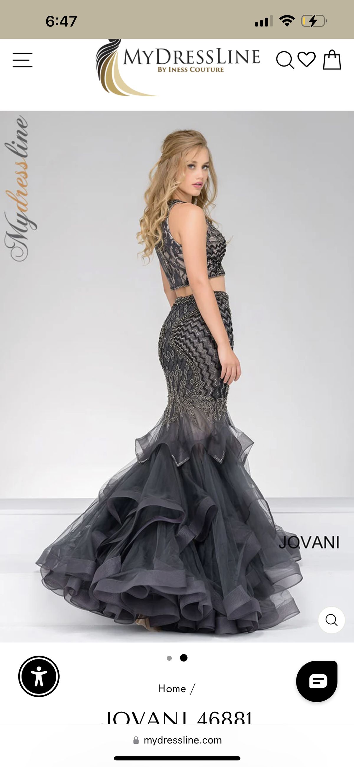 Style 46881 Jovani Girls Size 4 Silver Mermaid Dress on Queenly