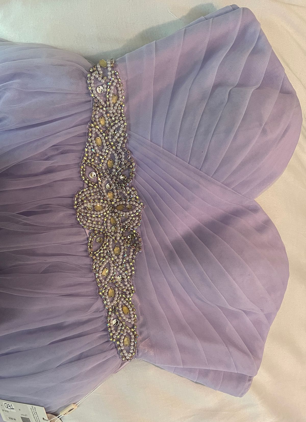 Size M Prom Off The Shoulder Purple Ball Gown on Queenly