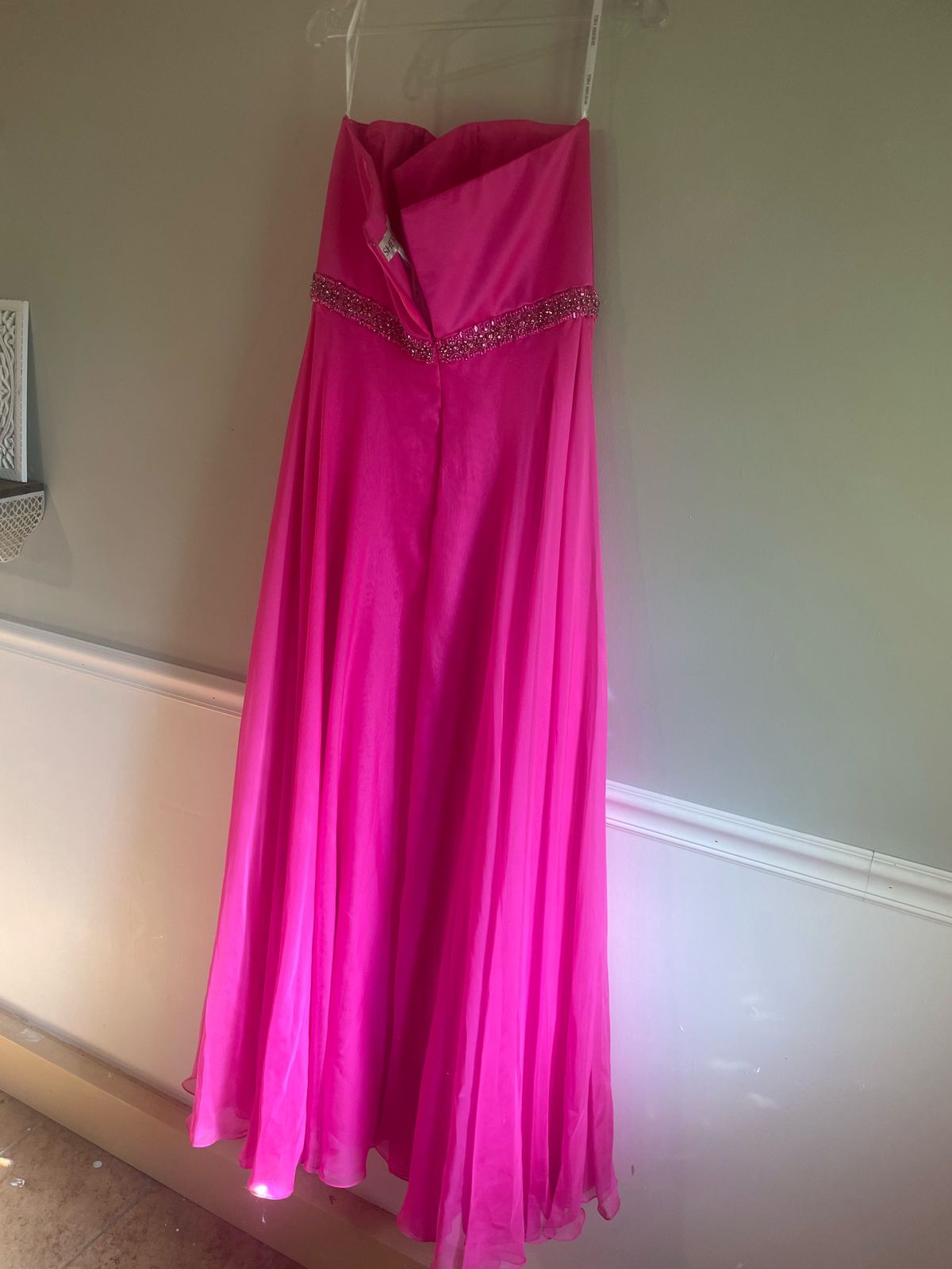 Sherri Hill Plus Size 16 Pageant Strapless Pink A-line Dress on Queenly