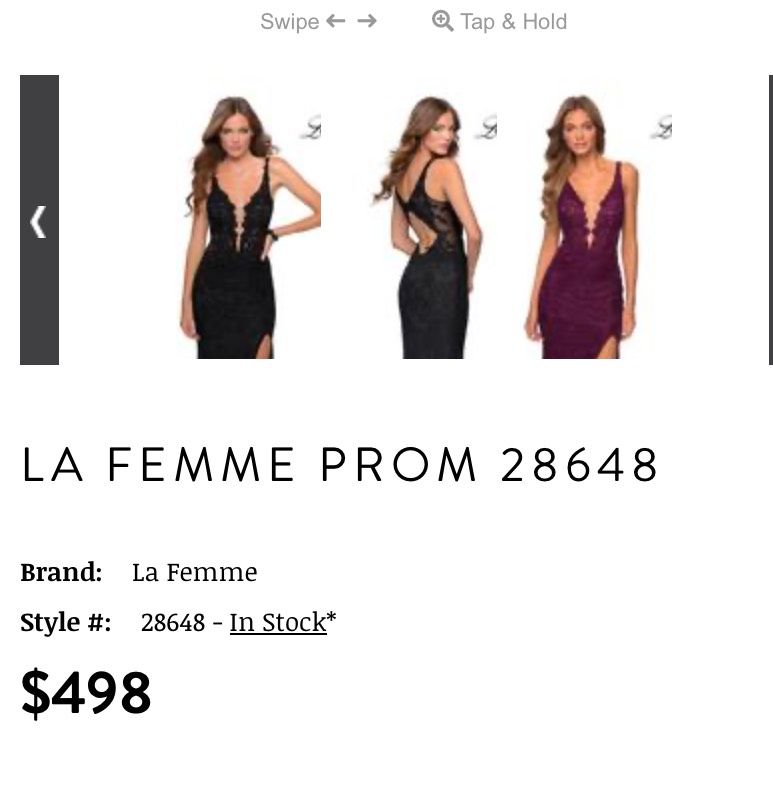 La Femme Size 00 Prom Floral Black Side Slit Dress on Queenly