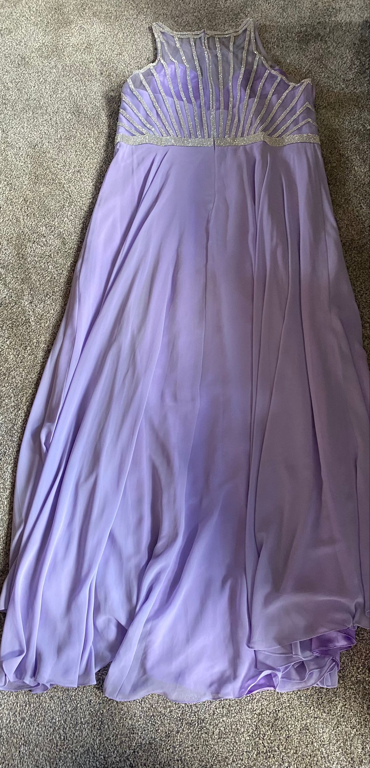 Jovani Plus Size 24 Prom Sequined Purple A-line Dress on Queenly