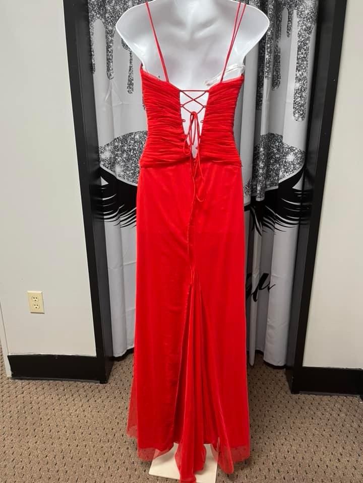 Size 0 Prom Red Floor Length Maxi on Queenly