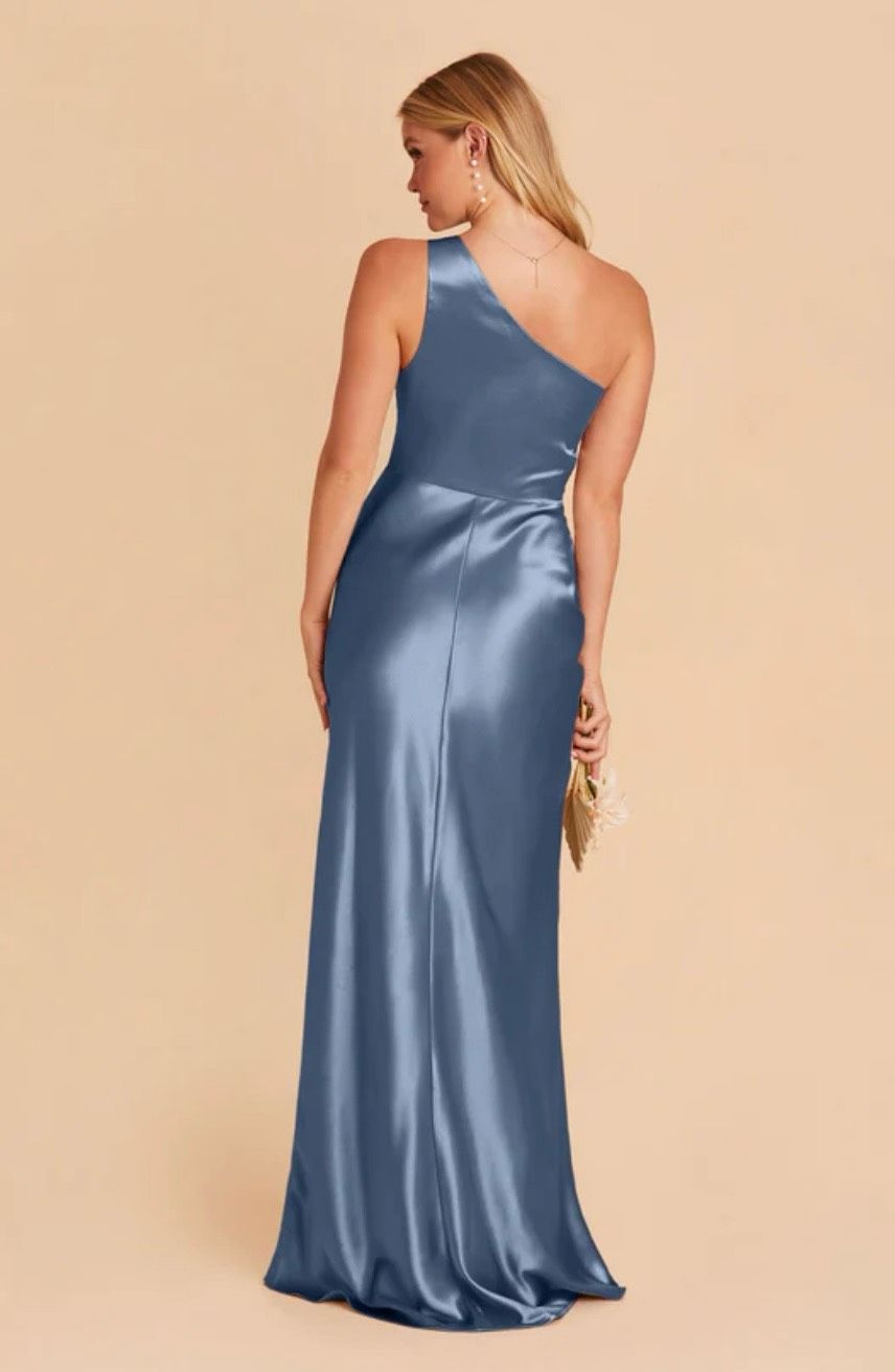 Birdy Grey Size 4 Wedding Guest One Shoulder Blue A-line Dress on Queenly