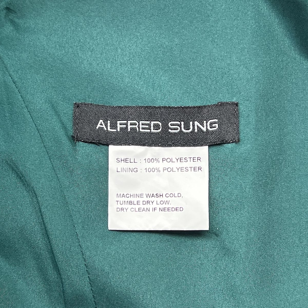 Style D811 Alfred Sung Size 8 Off The Shoulder Green A-line Dress on Queenly