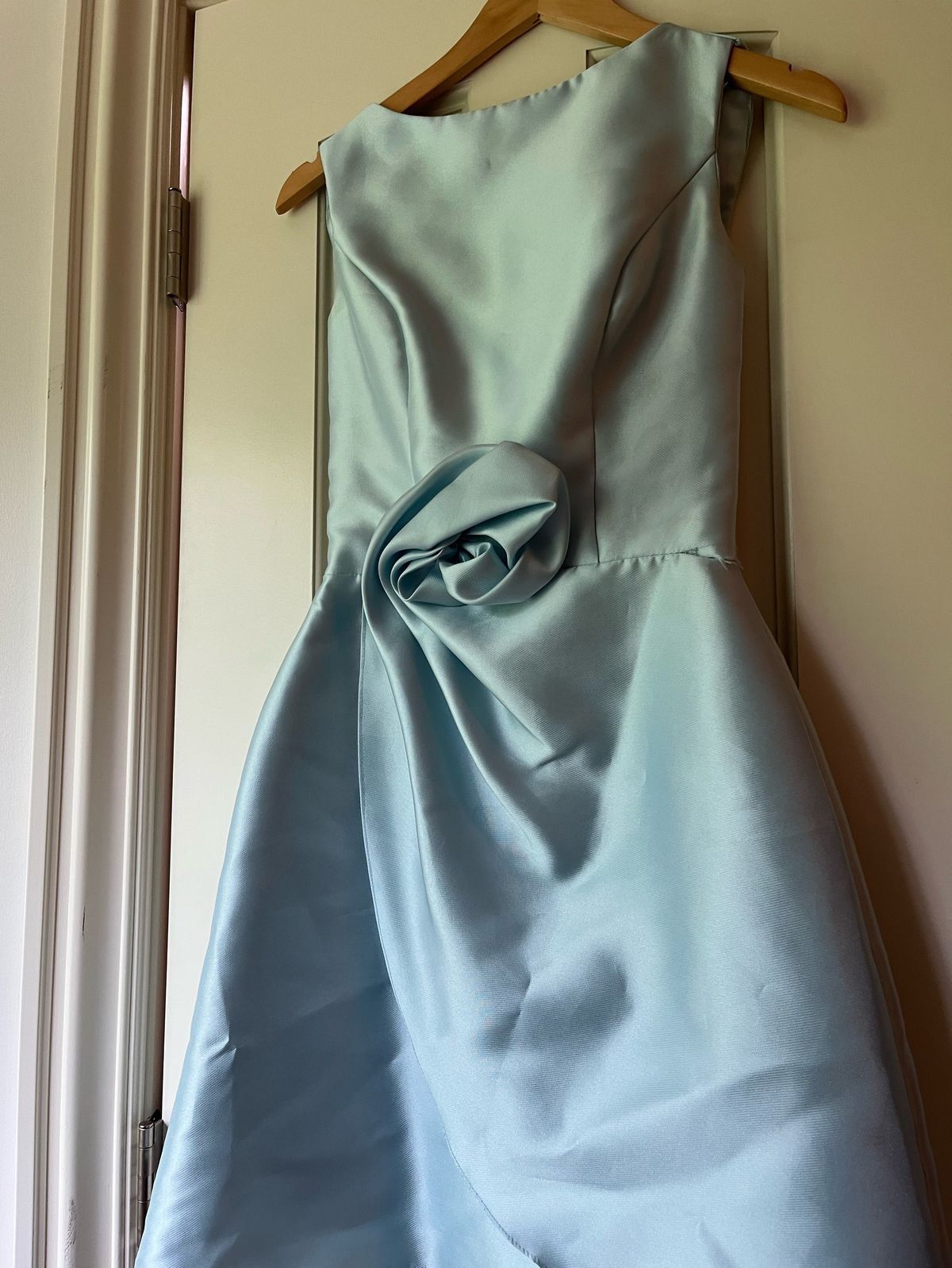Fernando Wong Size 0 Homecoming Satin Light Blue A-line Dress on Queenly