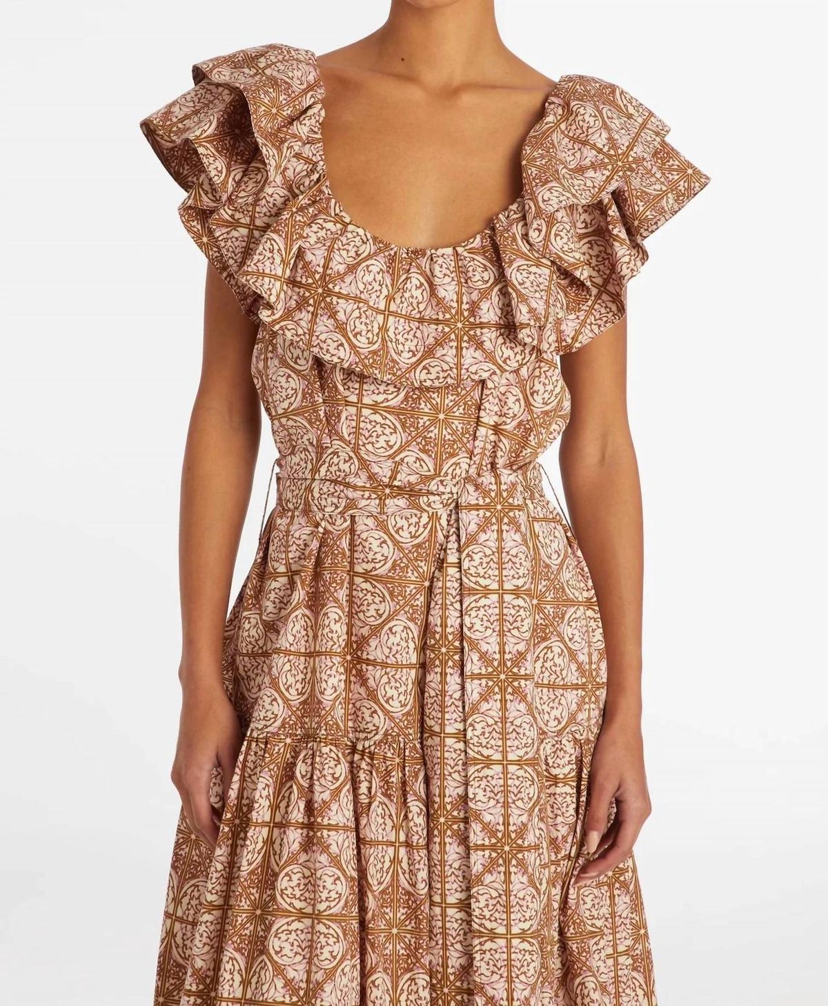 Style 1-124658805-74 Marie Oliver Size S Off The Shoulder Brown Cocktail Dress on Queenly