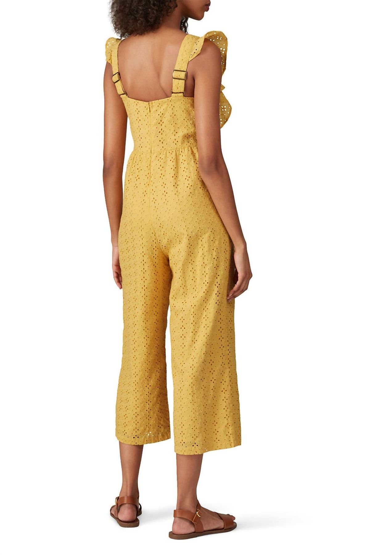 Style 1-1279702844-5673-1 MINKPINK Size XS Sequined Yellow Formal Jumpsuit on Queenly