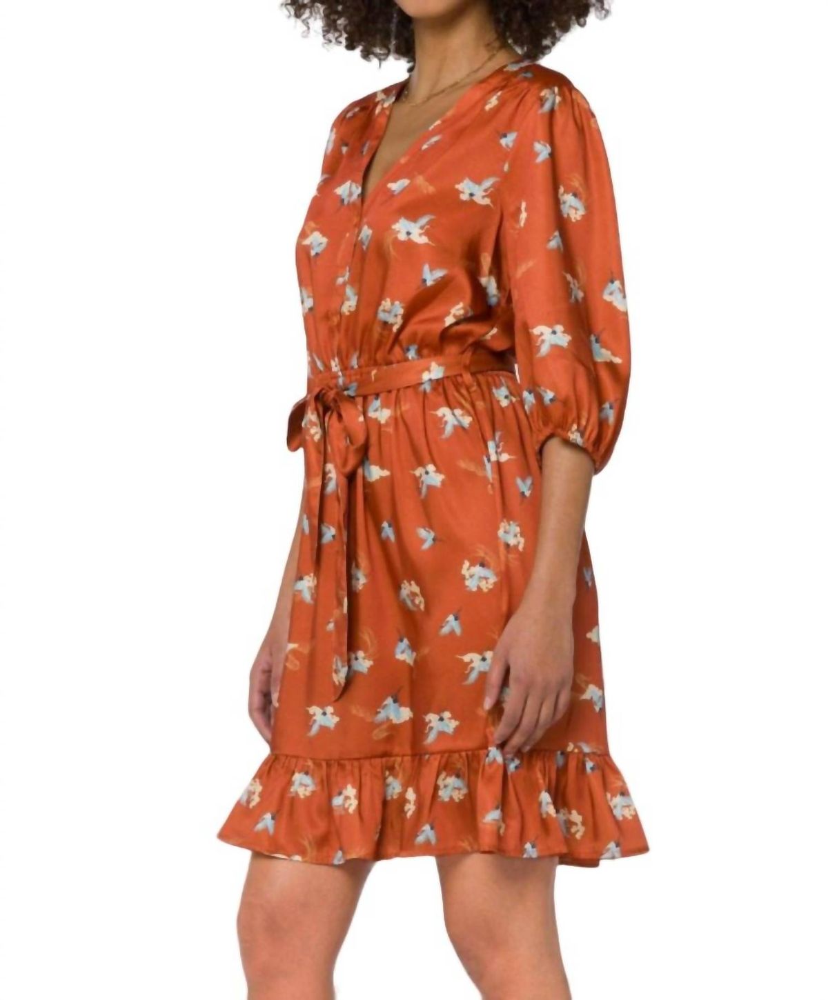 Style 1-1348837459-149 Velvet Heart Size L Orange Cocktail Dress on Queenly