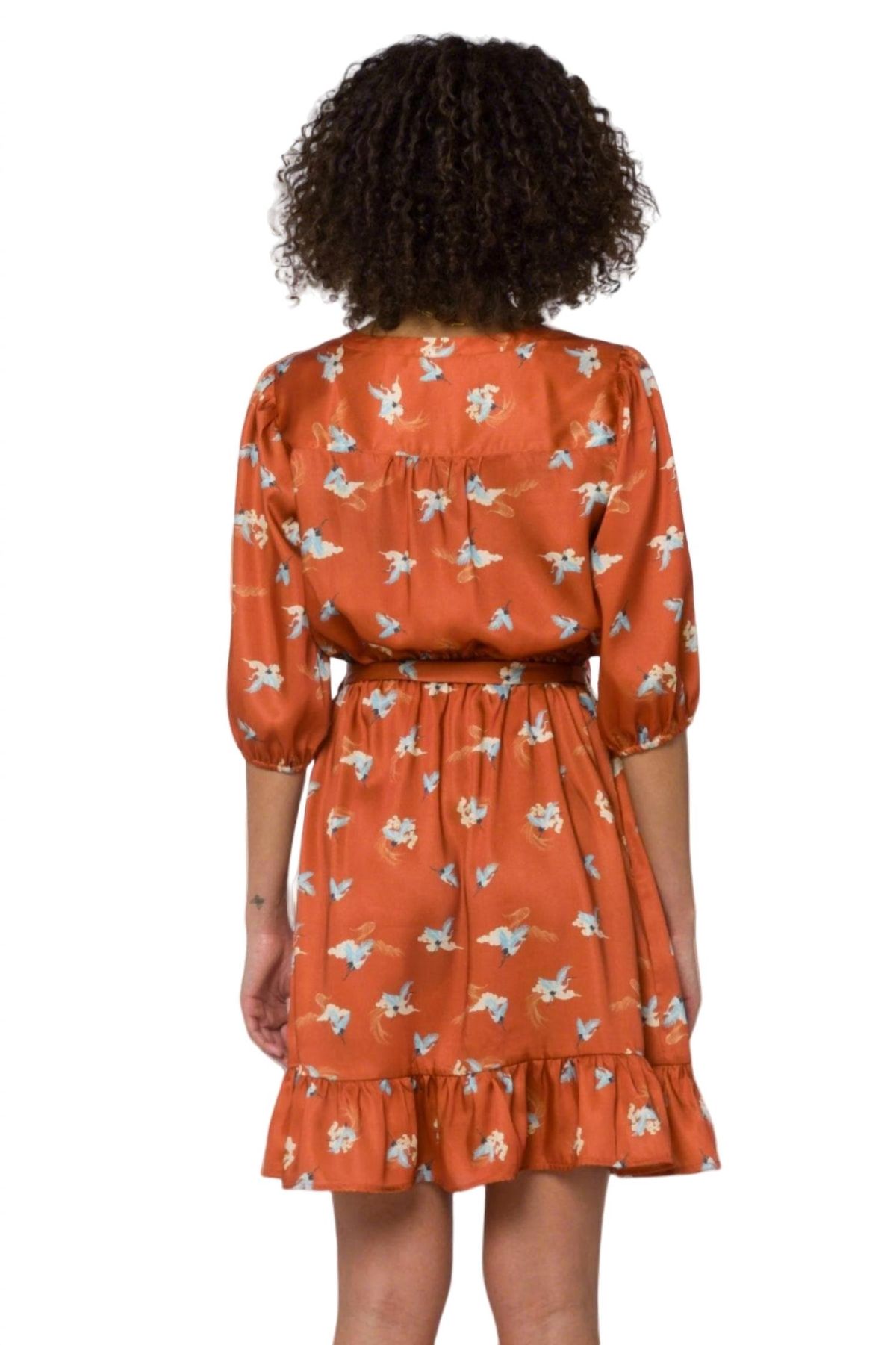 Style 1-1348837459-149 Velvet Heart Size L Orange Cocktail Dress on Queenly