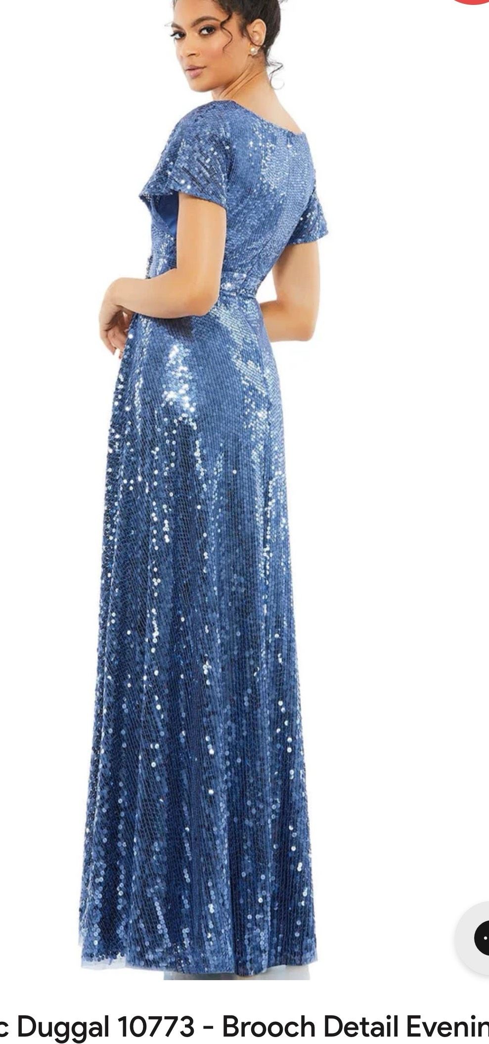Style 10773 Mac Duggal Plus Size 20 Plunge Blue Floor Length Maxi on Queenly