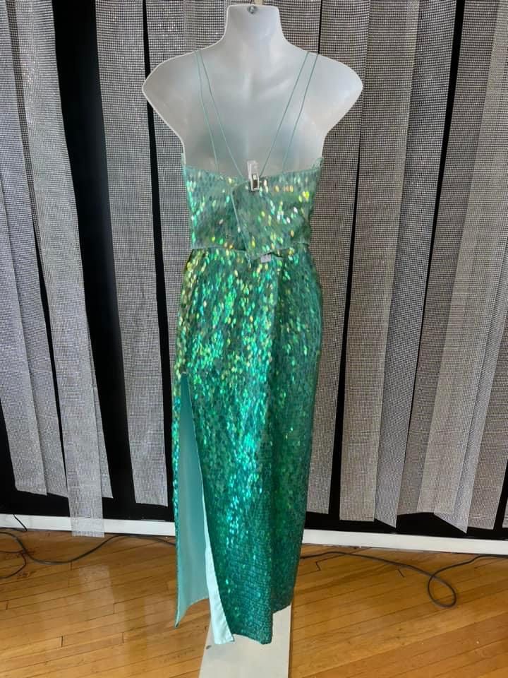 Size 4 Prom Plunge Green Floor Length Maxi on Queenly