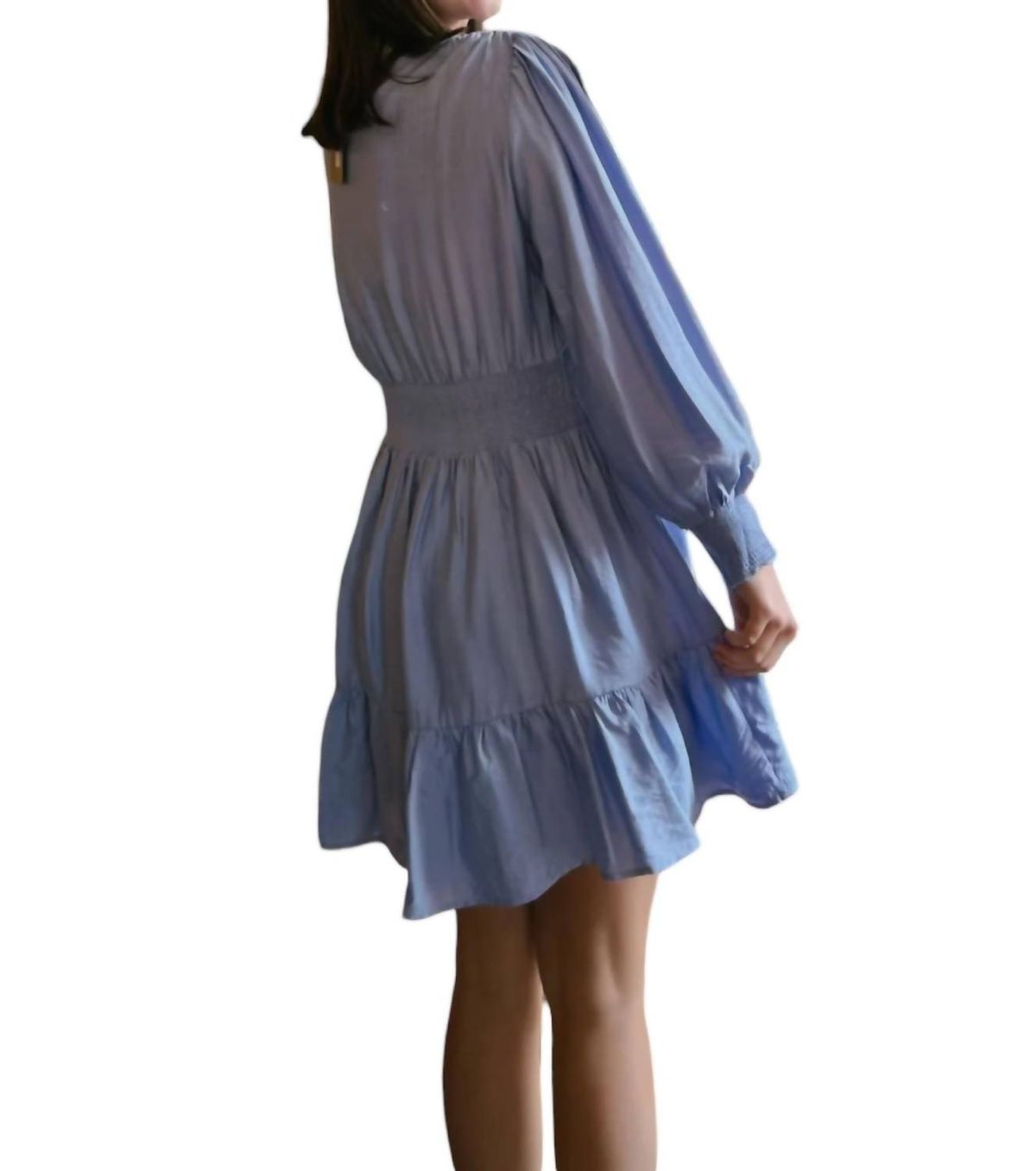 Style 1-1723916346-149 entro Size L Long Sleeve Blue Cocktail Dress on Queenly