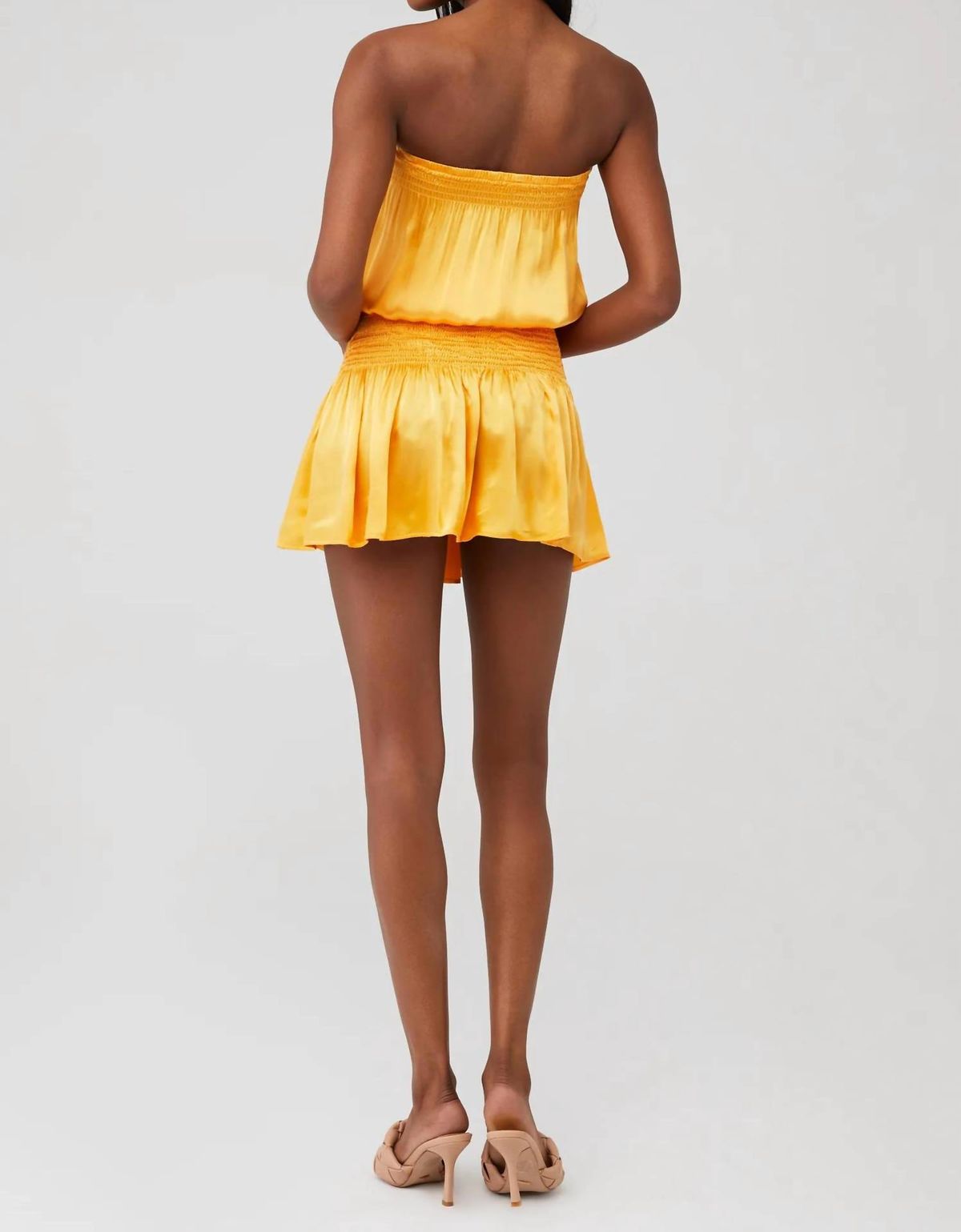 Style 1-2087246913-149 Rays for Days Size L Strapless Yellow Cocktail Dress on Queenly