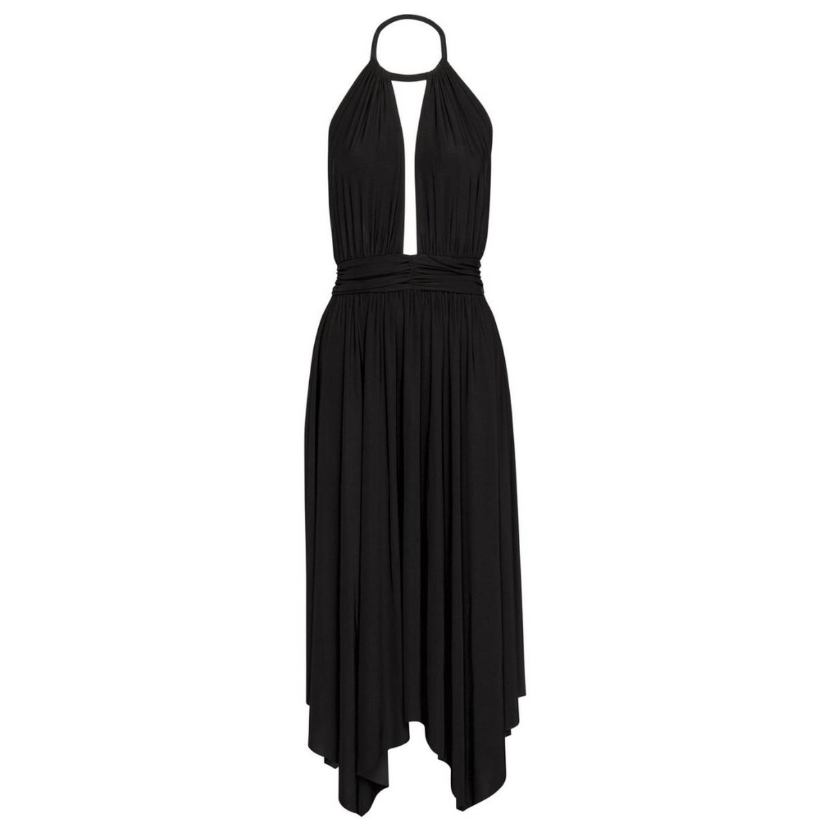 Style 1-2178074165-892 Misa Los Angeles Size M Halter Black Cocktail Dress on Queenly