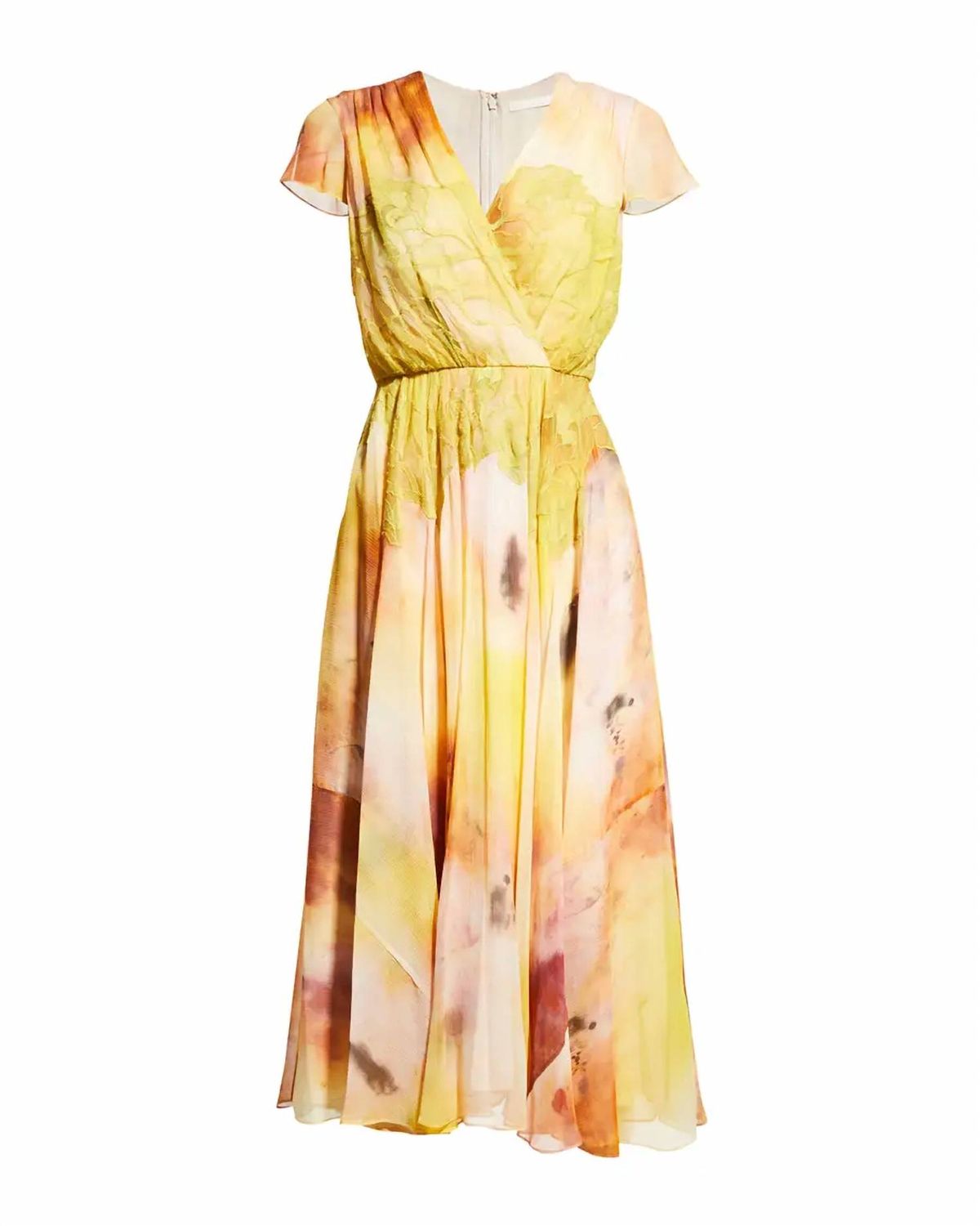Style 1-2716441952-1901 JASON WU Size 6 Lace Yellow Cocktail Dress on Queenly